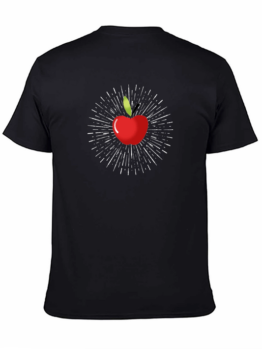 Apple Burst Graphic Black T-Shirt