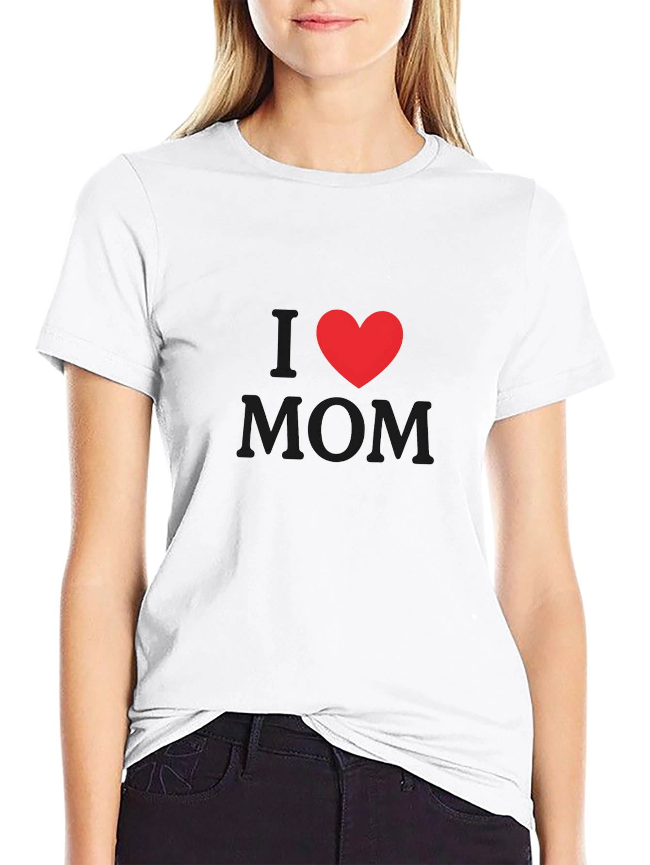 I Heart Mom Black T-Shirt