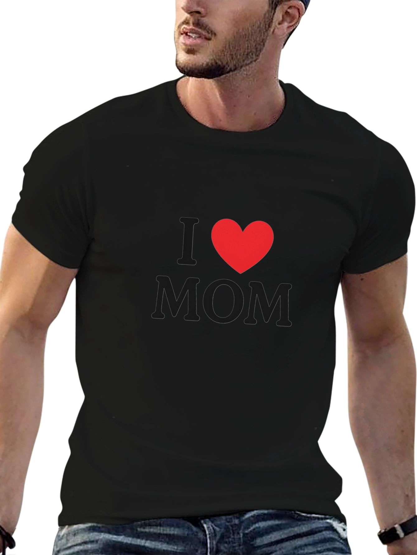 I Heart Mom Black T-Shirt