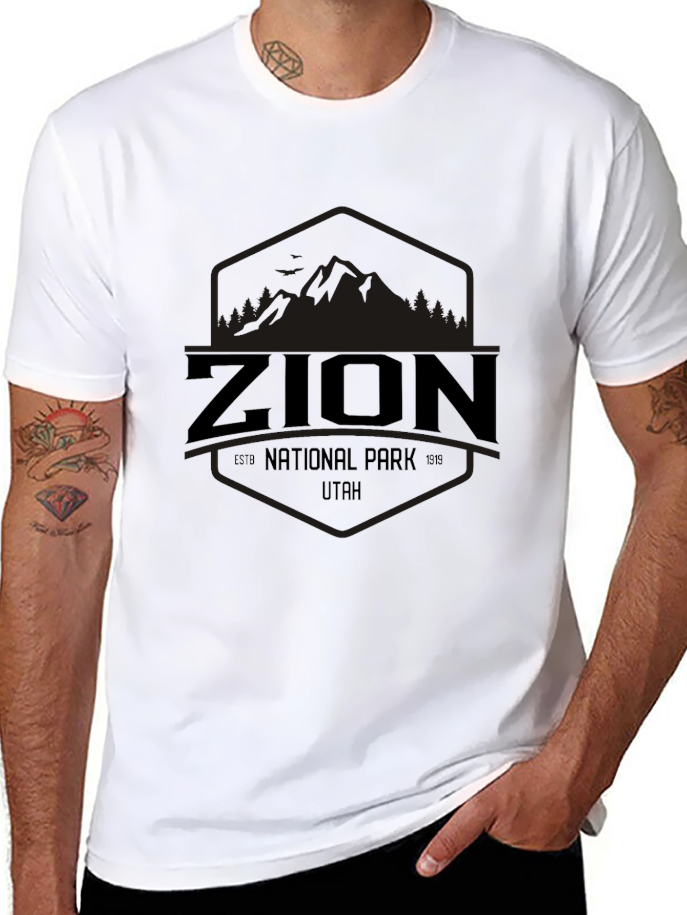 Zion National Park Utah Graphic Tee - Black