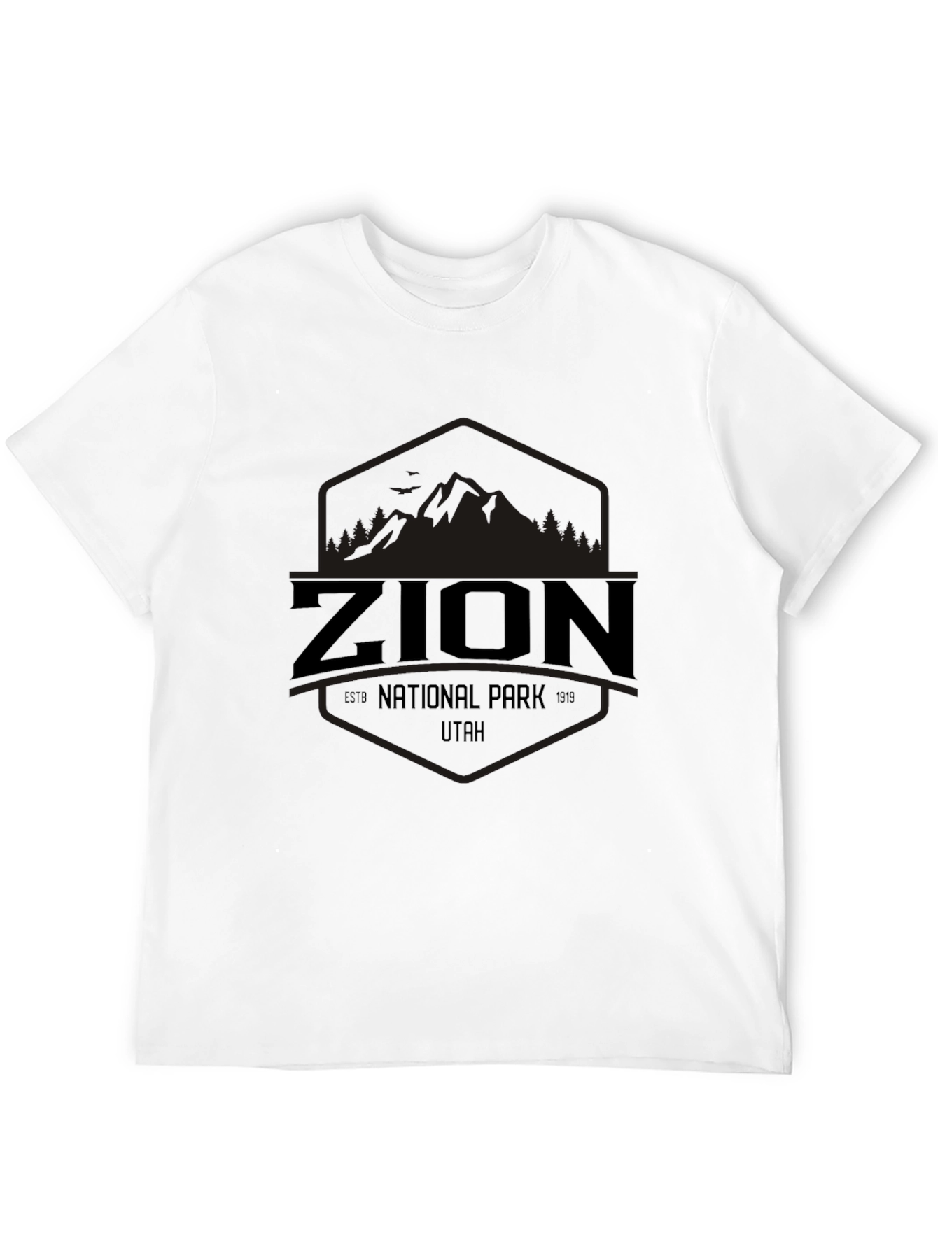 Zion National Park Utah Graphic Tee - Black