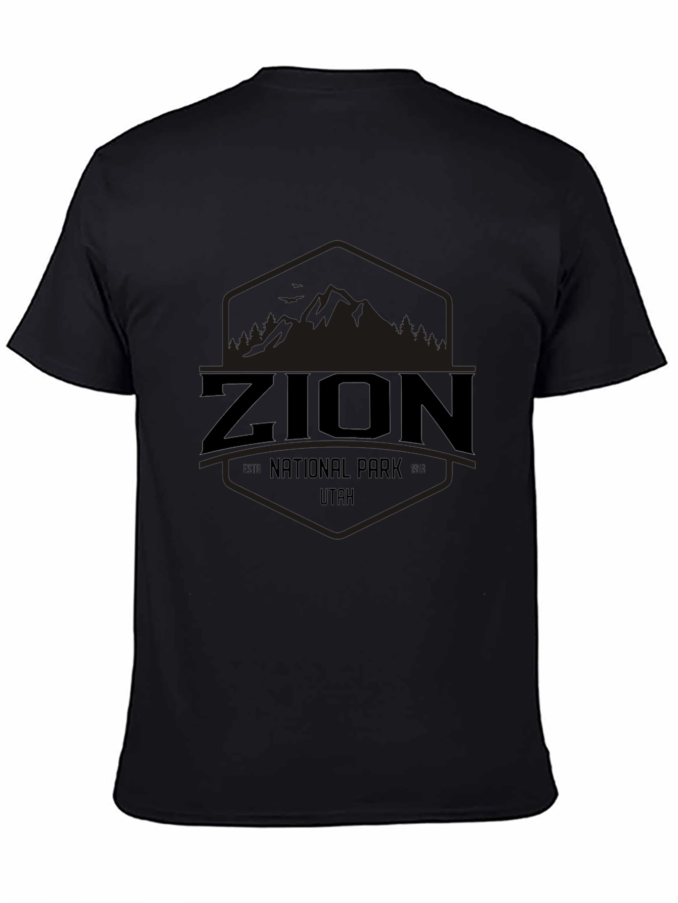 Zion National Park Utah Graphic Tee - Black