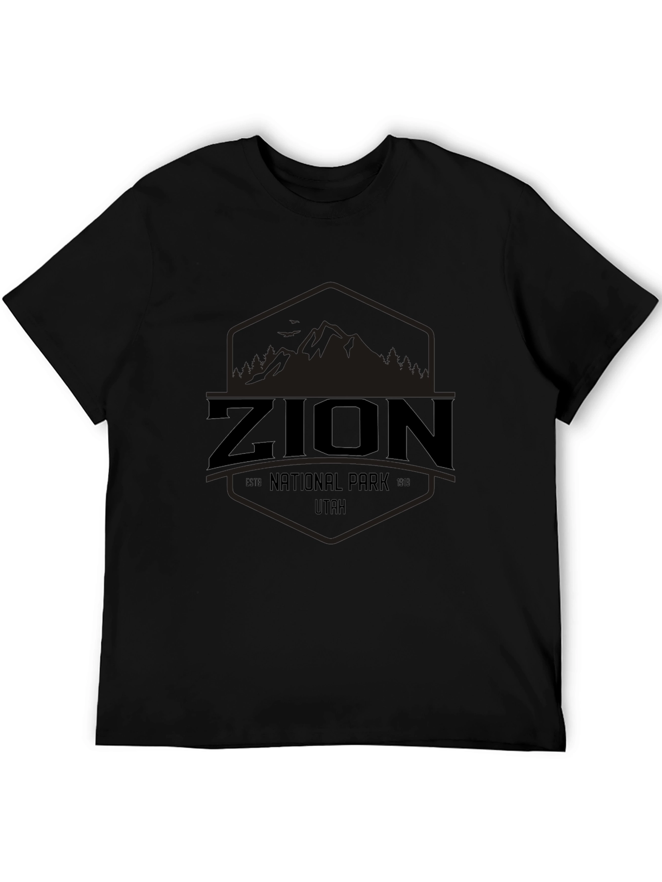 Zion National Park Utah Graphic Tee - Black