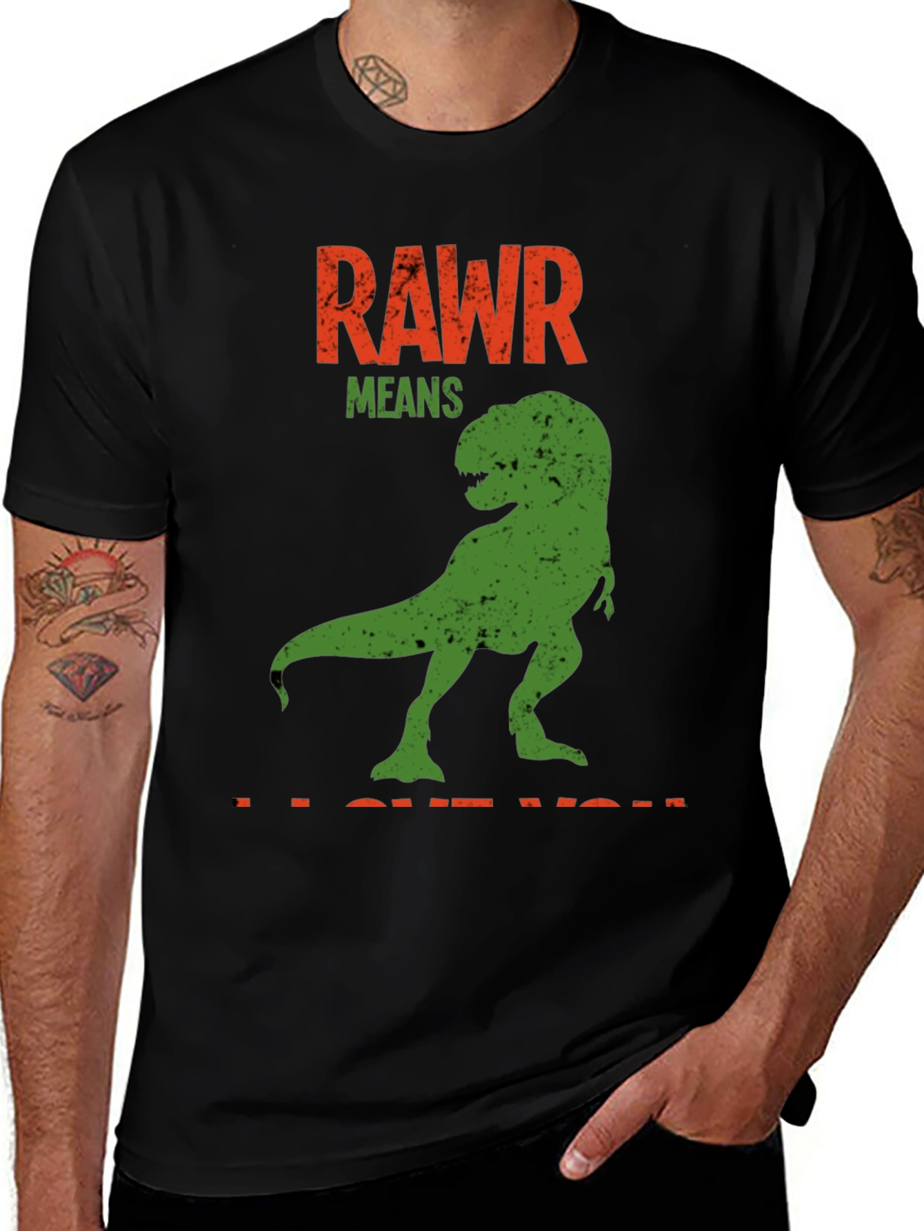 Rawr Means I Love You Dinosaur T-Shirt