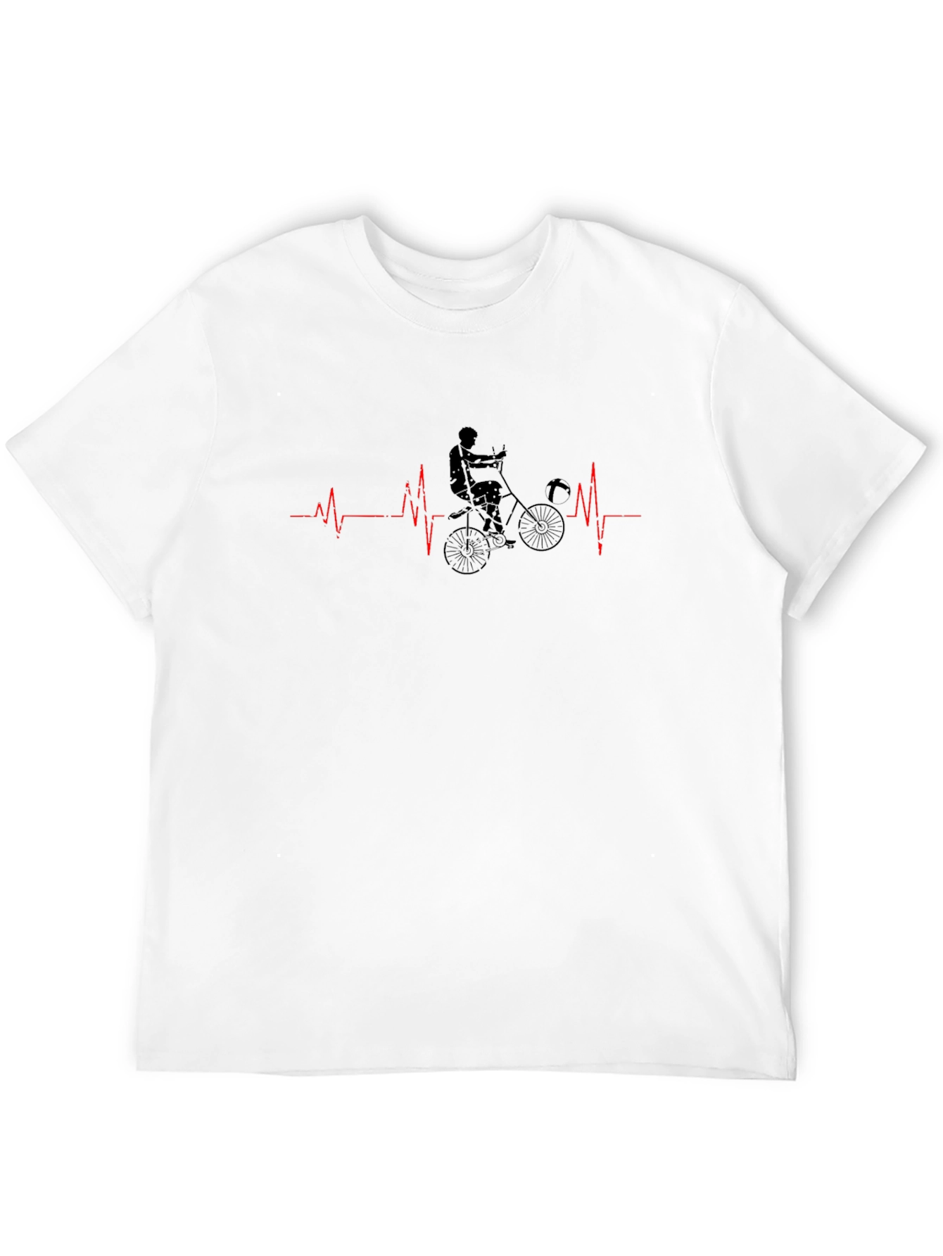Cycling Heartbeat T-Shirt - Black