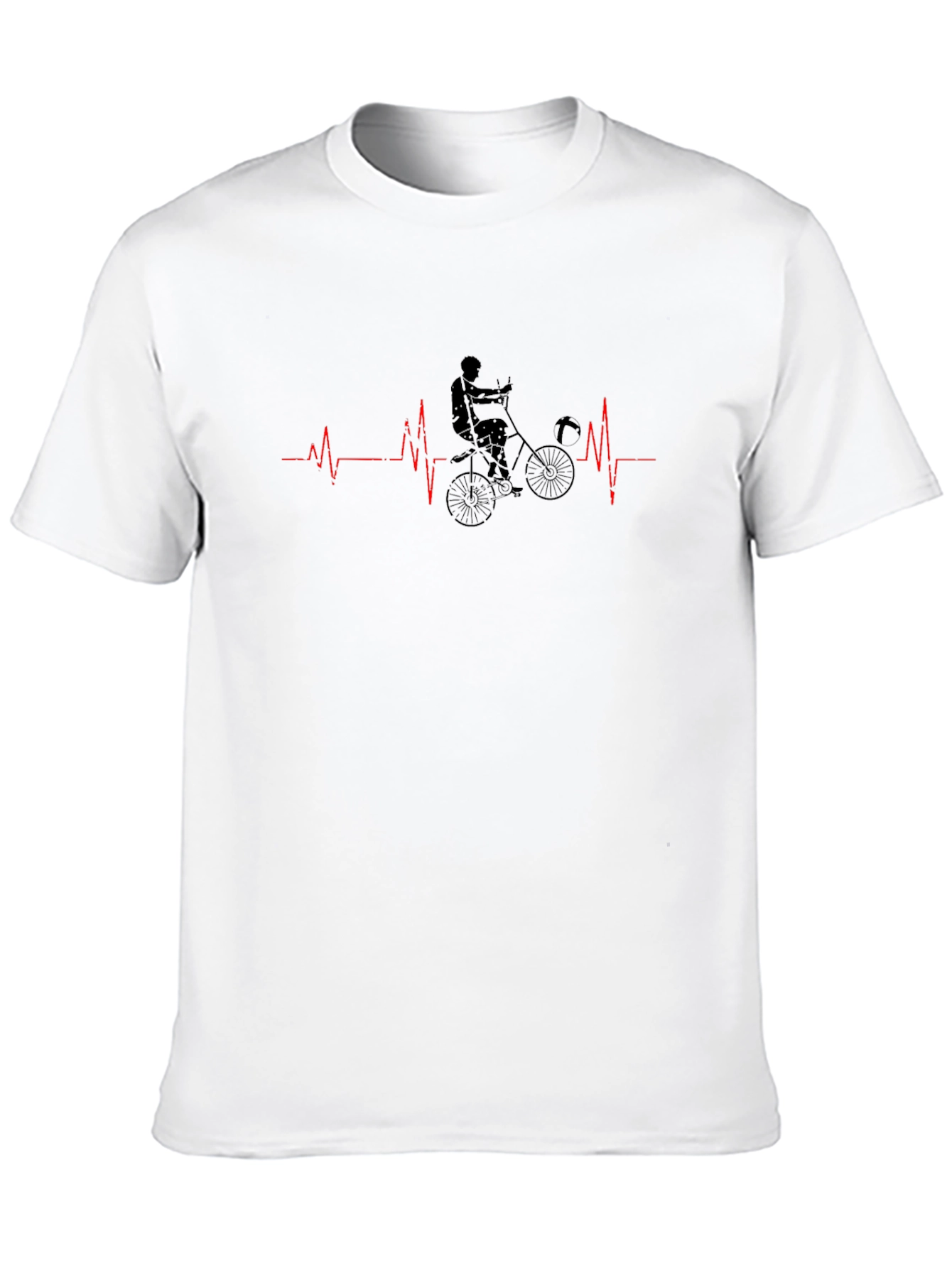 Cycling Heartbeat T-Shirt - Black