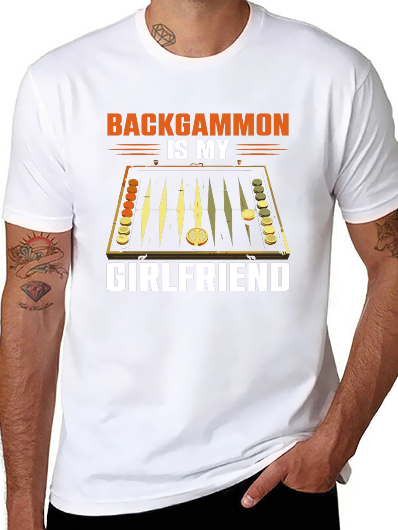 Backgammon is My Girlfriend Graphic T-Shirt