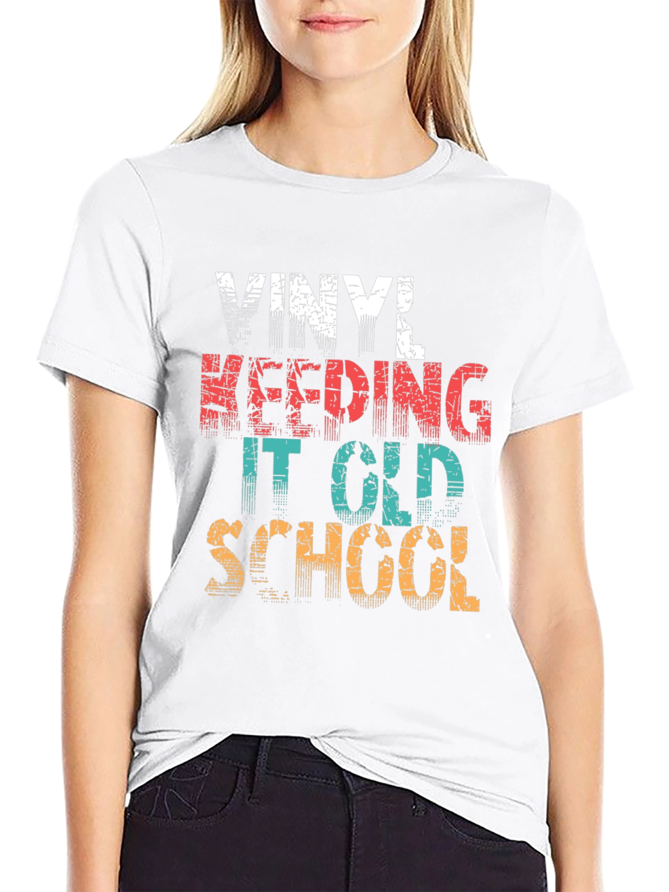 Vinyl Keeping It Old School Black T-Shirt