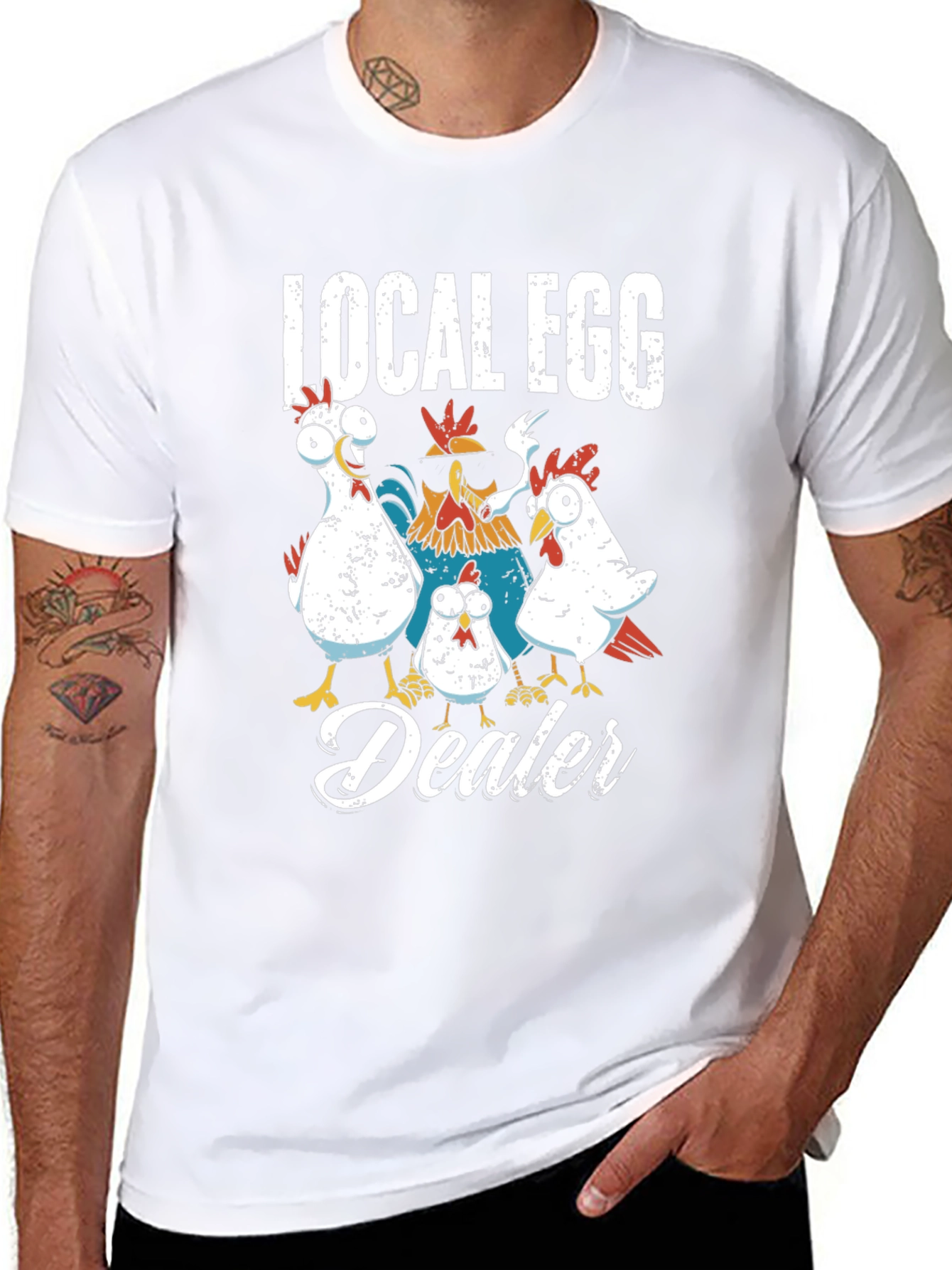Local Egg Dealer Chicken Graphic T-Shirt