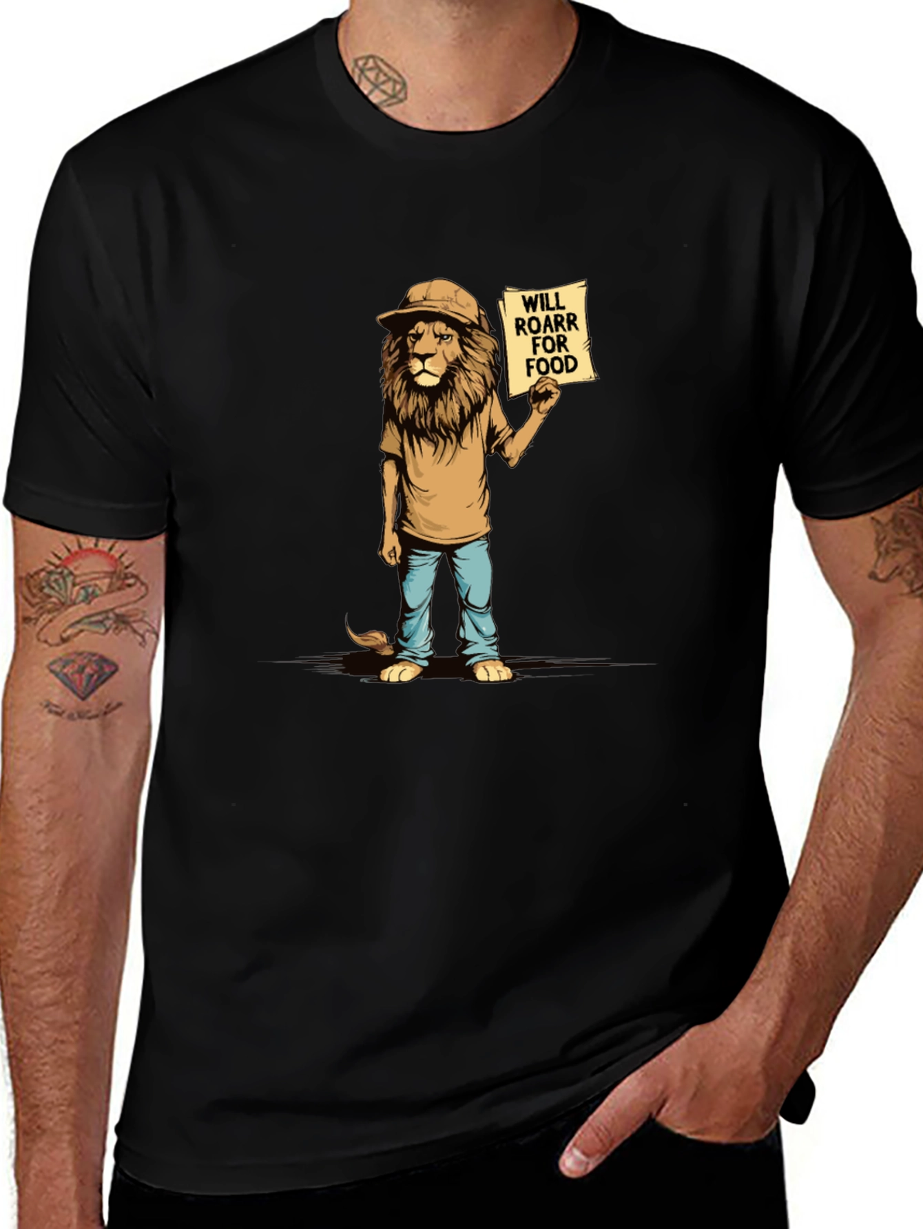 Funny Lion Will Roar For Food T-Shirt