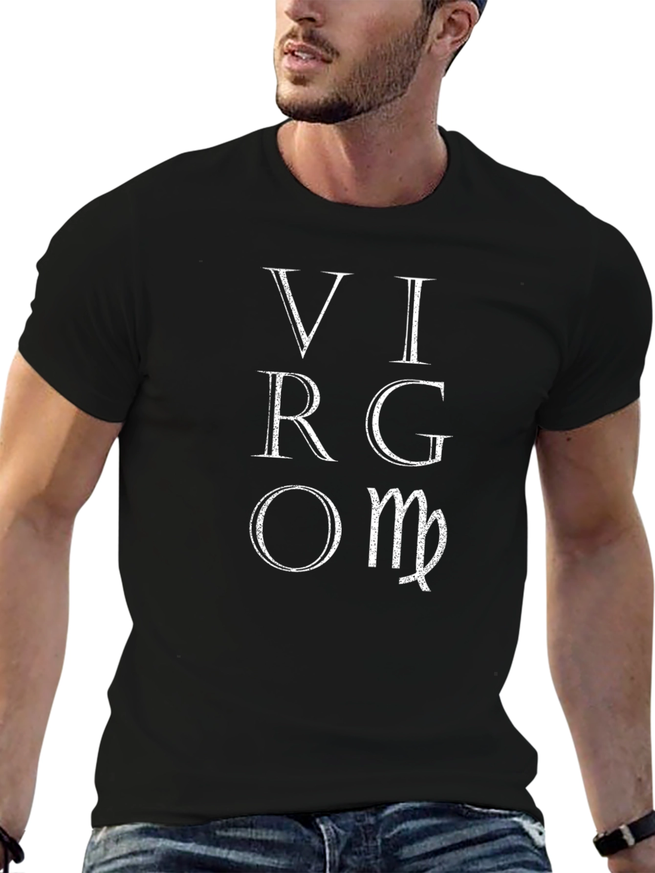 Virgo Zodiac Sign T-Shirt - Black Cotton Tee