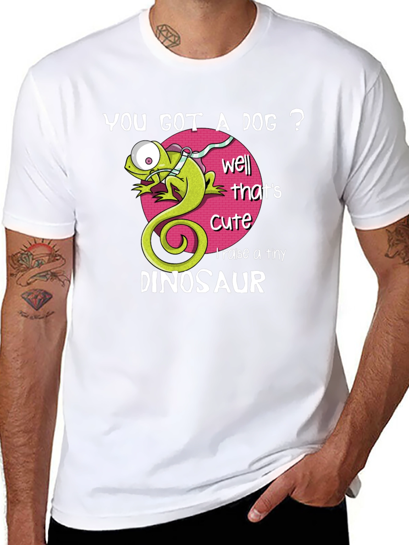 Funny Tiny Dinosaur Graphic T-Shirt