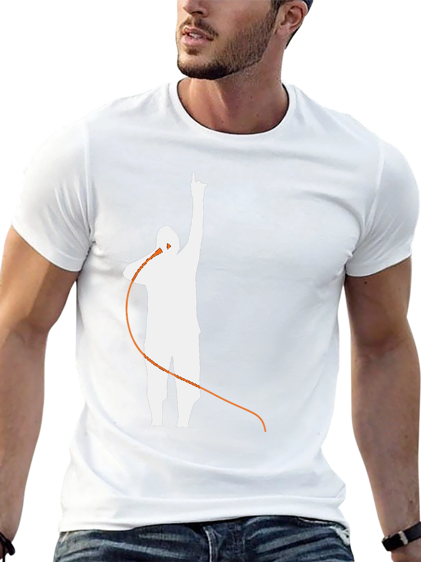 Retro Music Silhouette Graphic Tee
