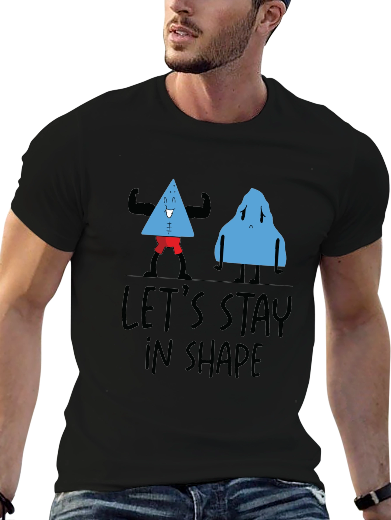 Lets Stay In Shape Black T-Shirt
