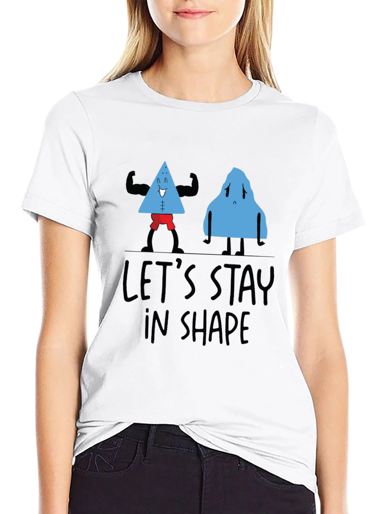 Lets Stay In Shape Black T-Shirt