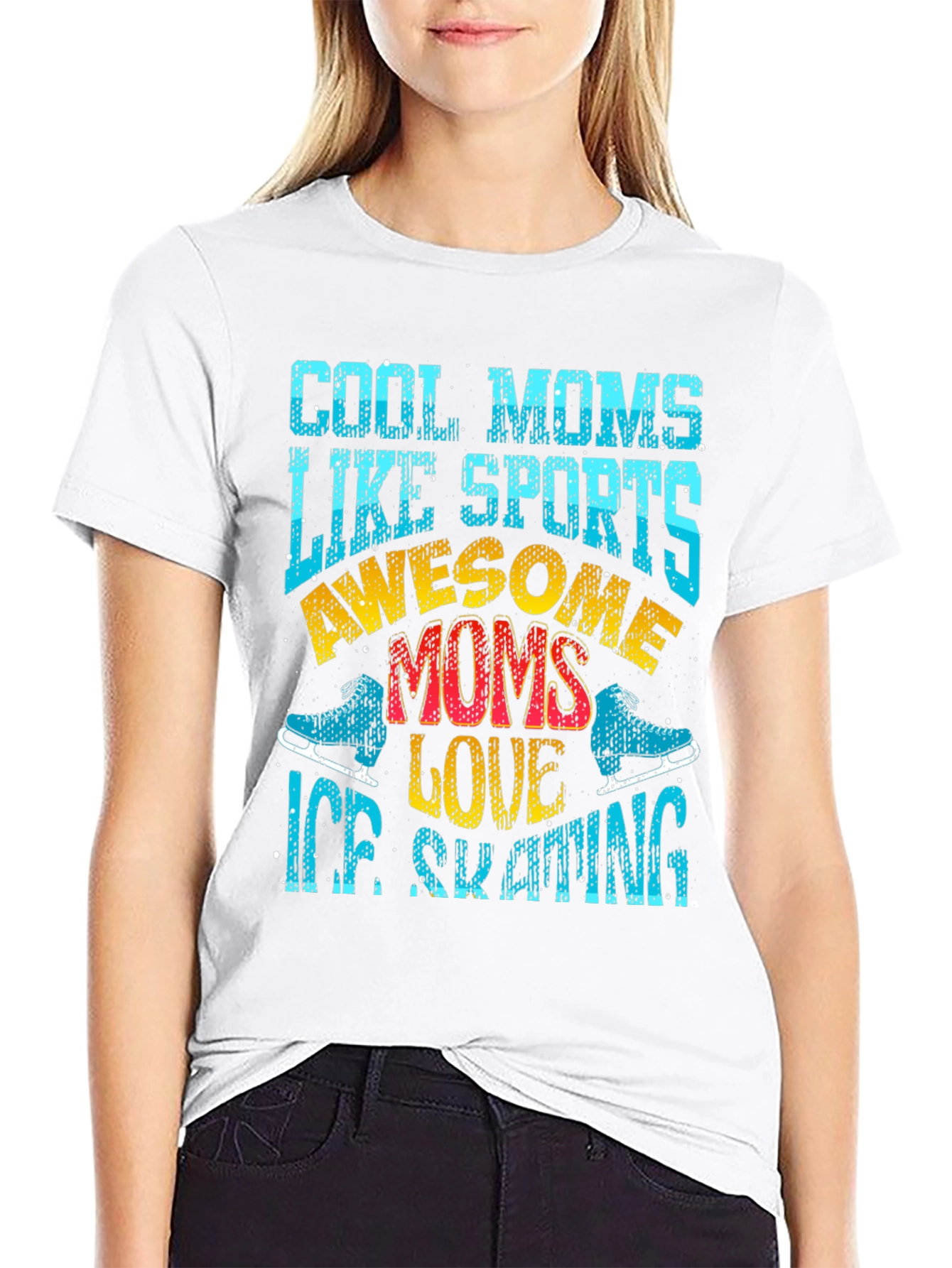 Cool Moms Ice Skating Graphic Tee