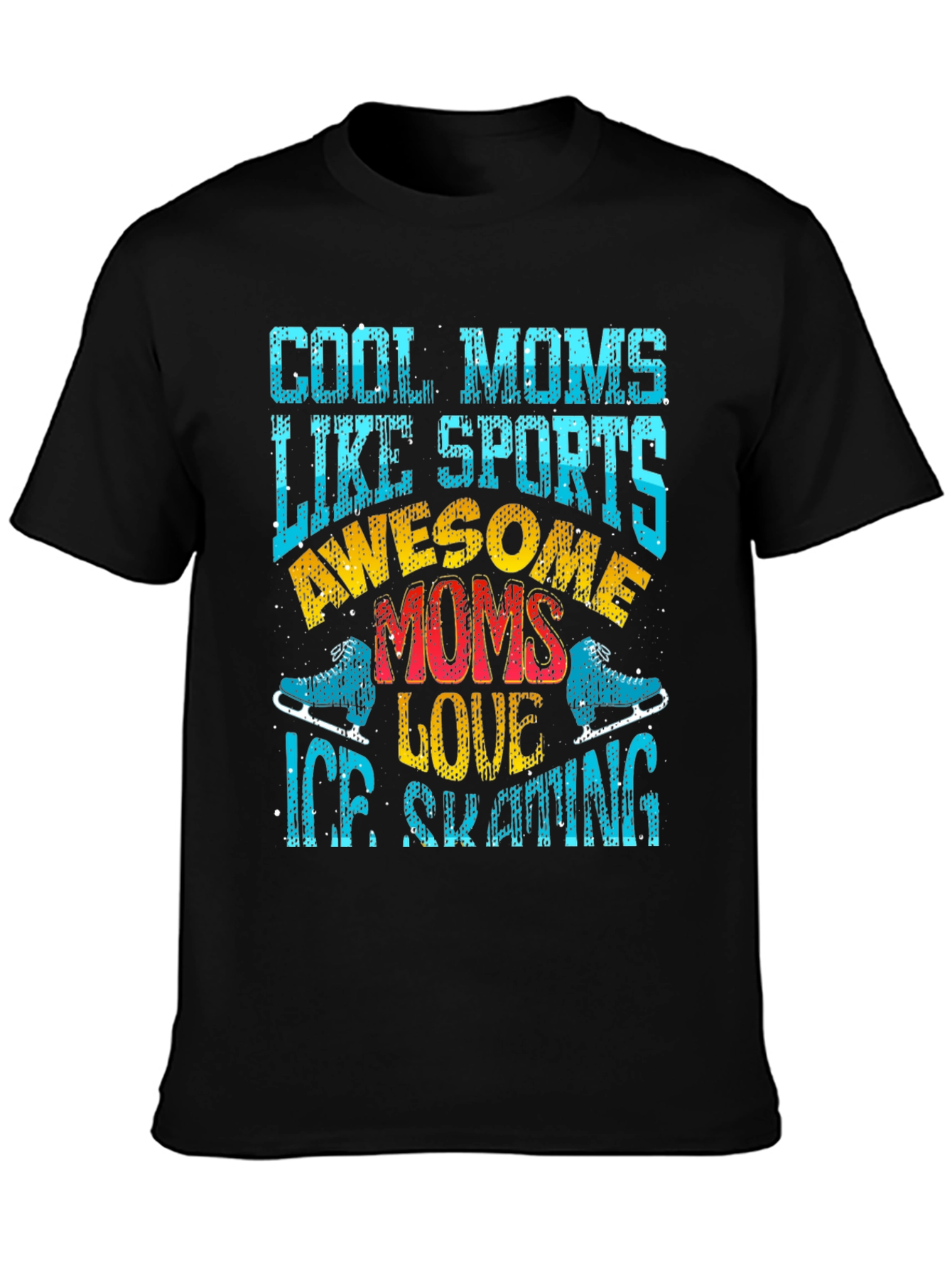 Cool Moms Ice Skating Graphic Tee