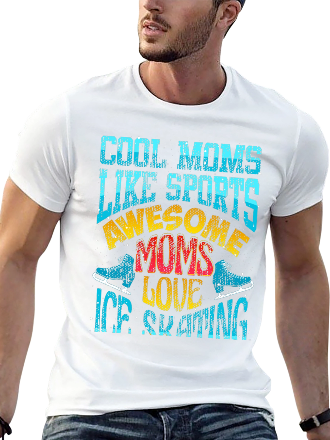 Cool Moms Ice Skating Graphic Tee