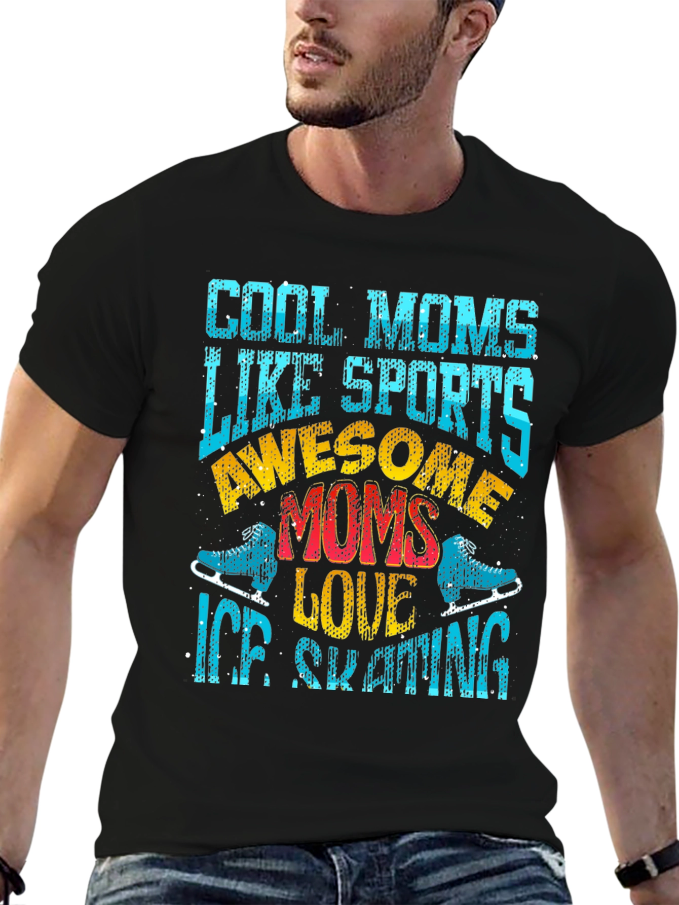 Cool Moms Ice Skating Graphic Tee
