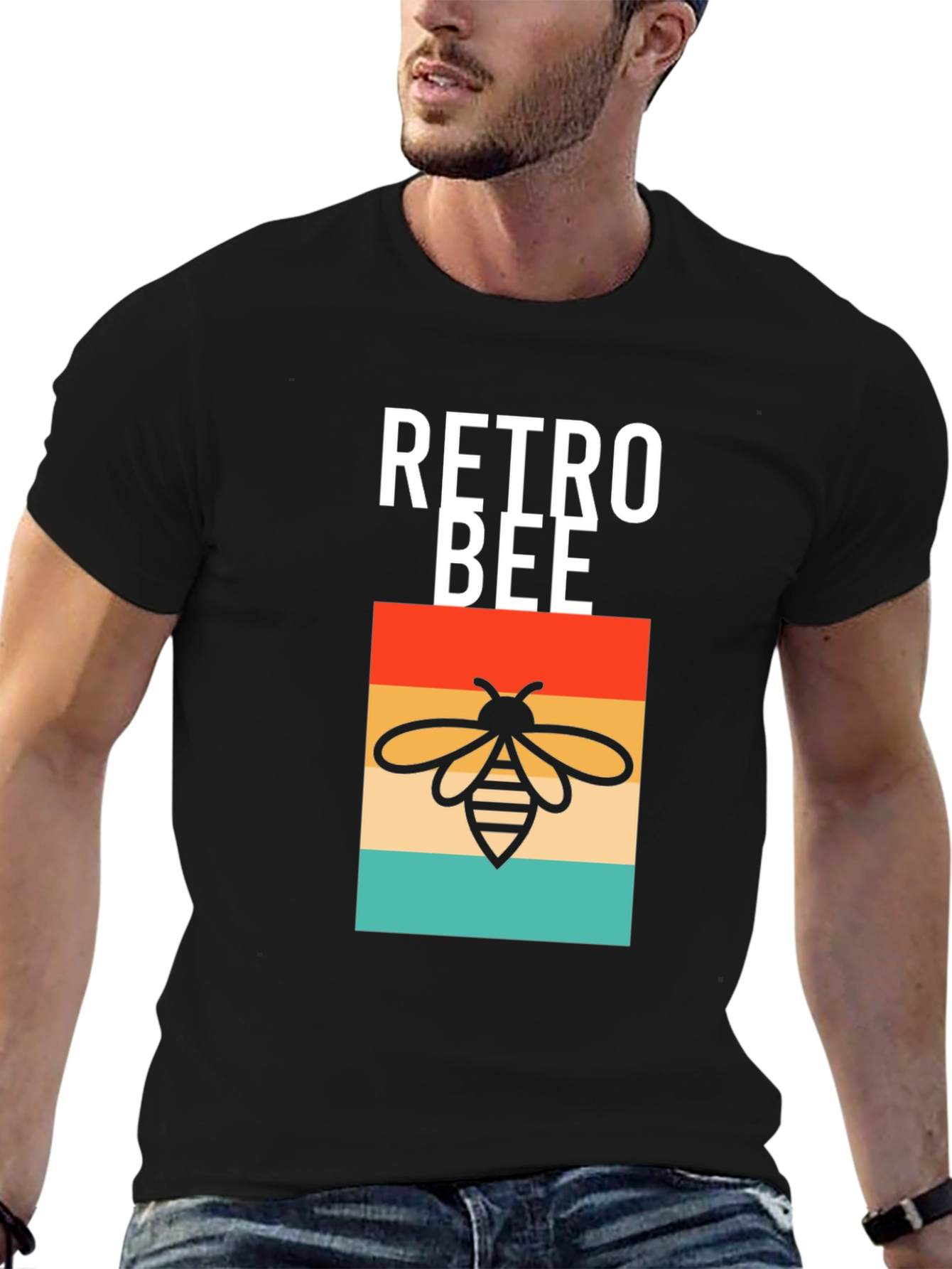 Retro Bee Graphic T-Shirt - Trendy Style