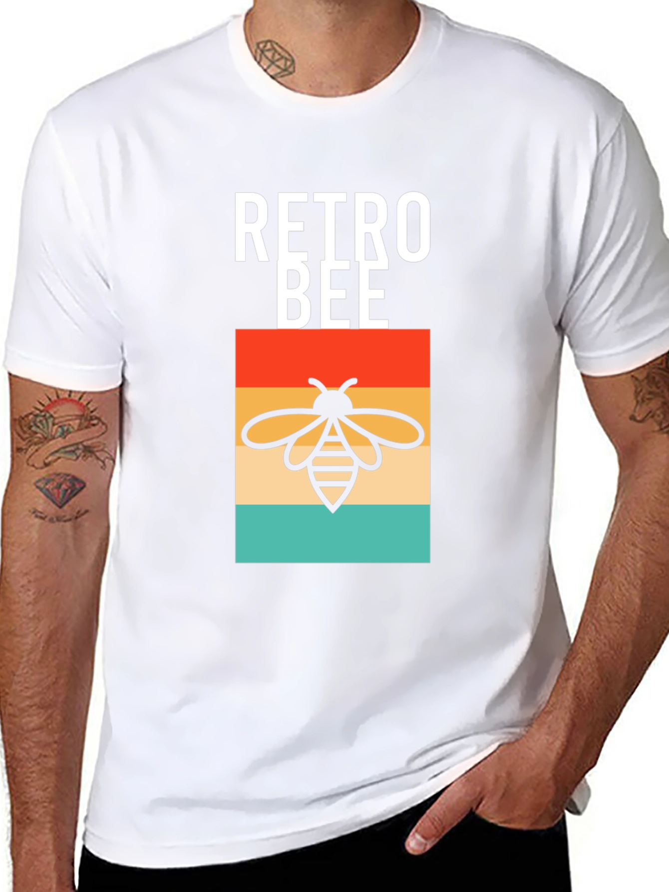 Retro Bee Graphic T-Shirt - Trendy Style