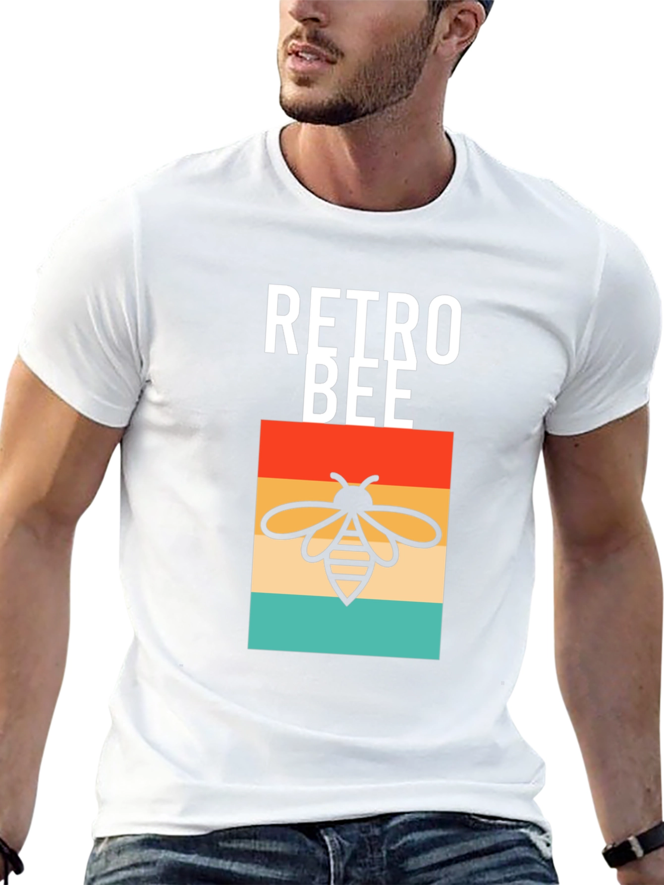 Retro Bee Graphic T-Shirt - Trendy Style