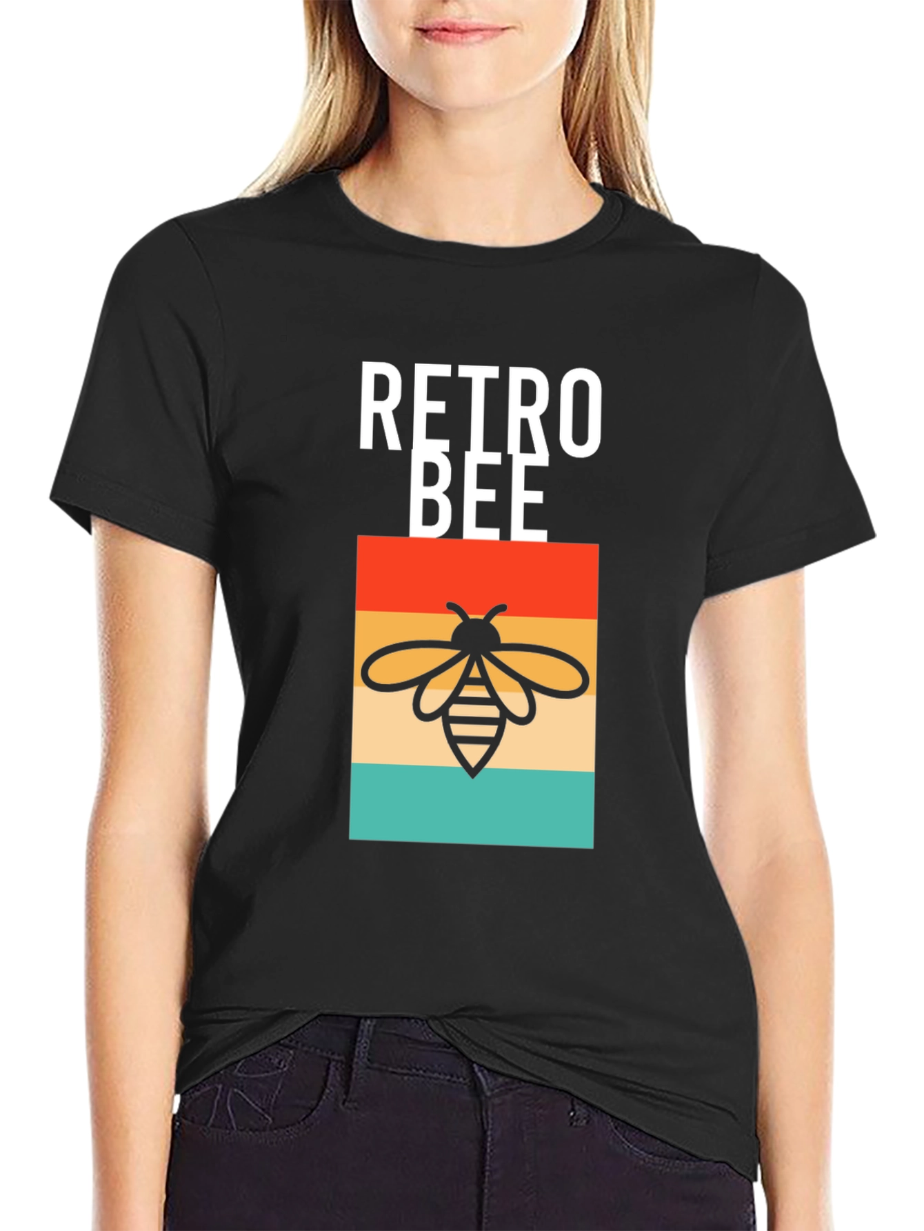 Retro Bee Graphic T-Shirt - Trendy Style