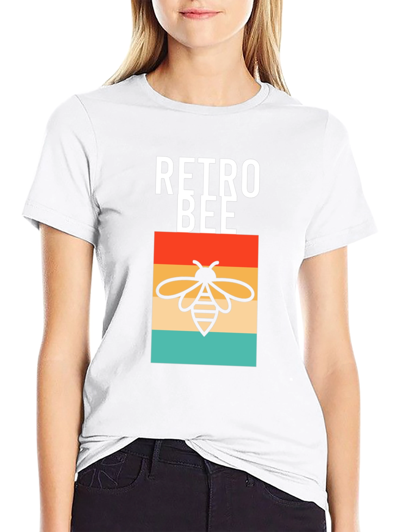 Retro Bee Graphic T-Shirt - Trendy Style
