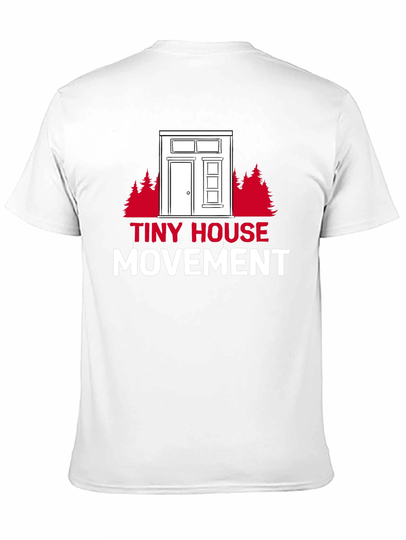 Tiny House Movement Graphic Tee - Black Cotton T-Shirt