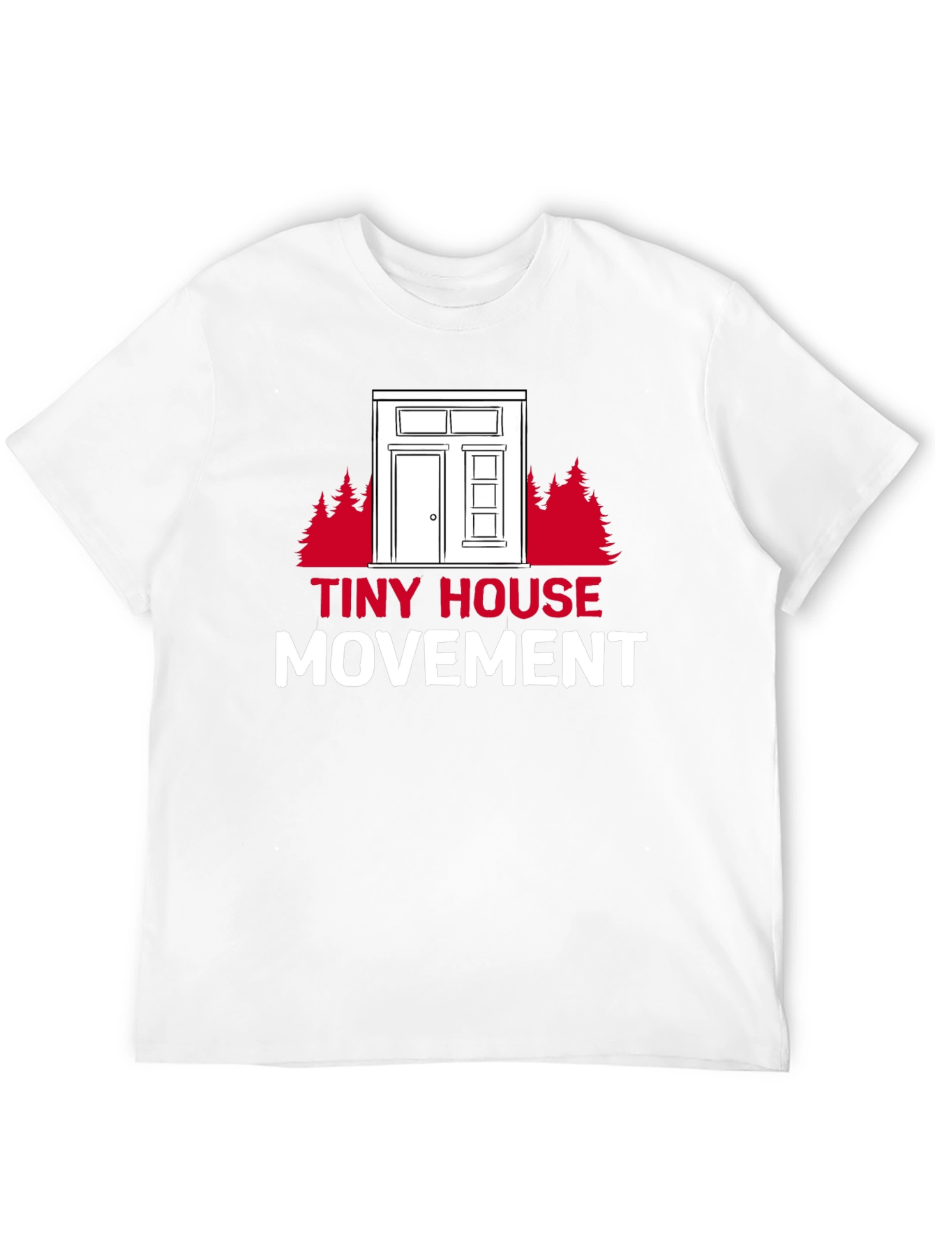 Tiny House Movement Graphic Tee - Black Cotton T-Shirt