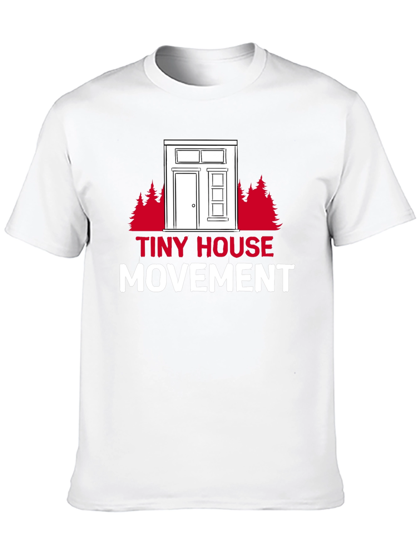 Tiny House Movement Graphic Tee - Black Cotton T-Shirt