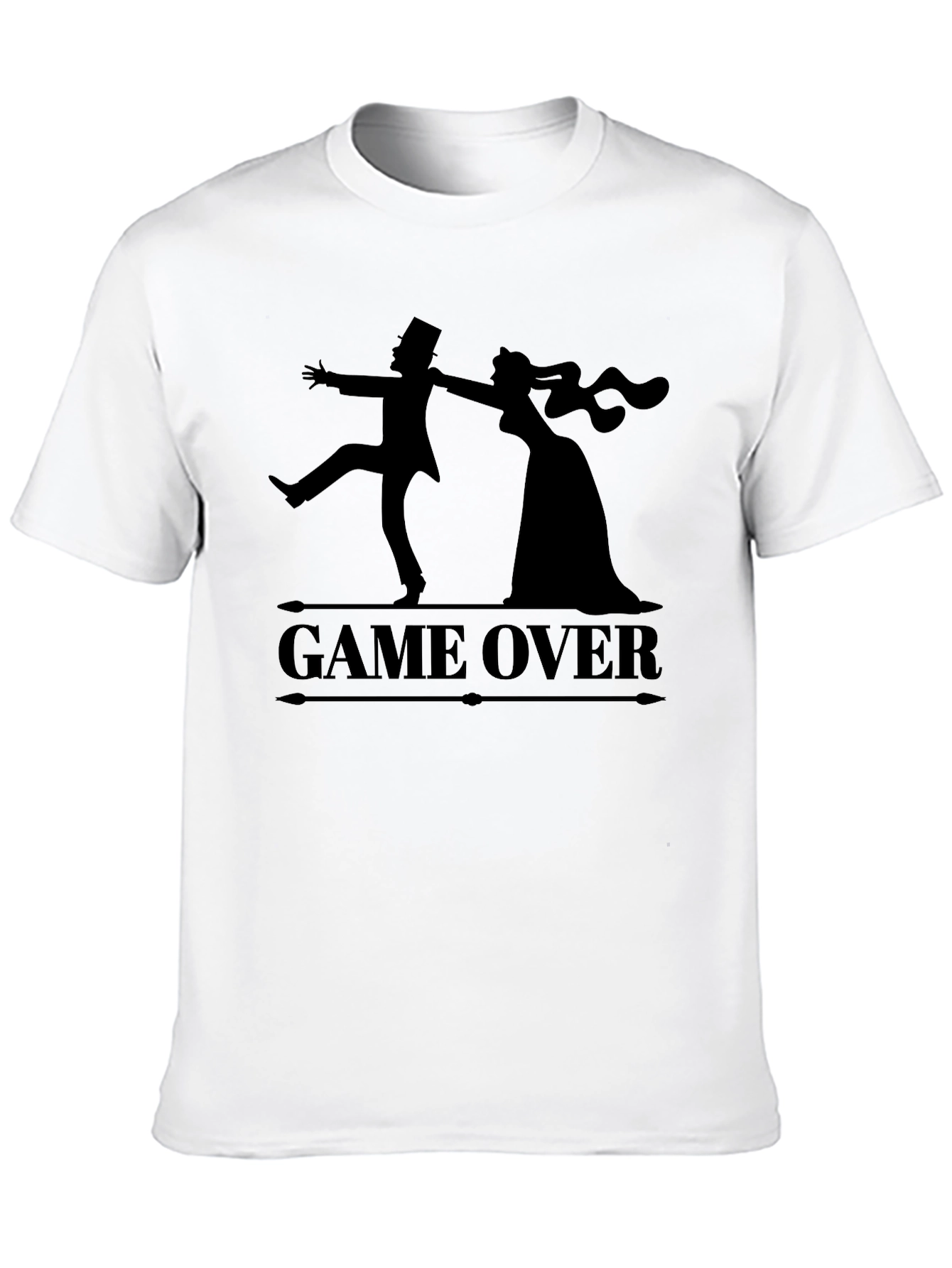Game Over Bride & Groom Black T-Shirt