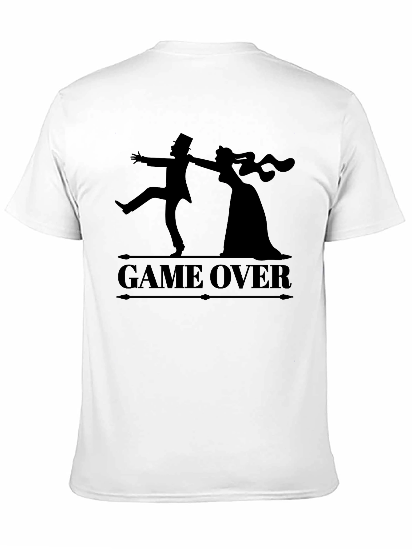 Game Over Bride & Groom Black T-Shirt