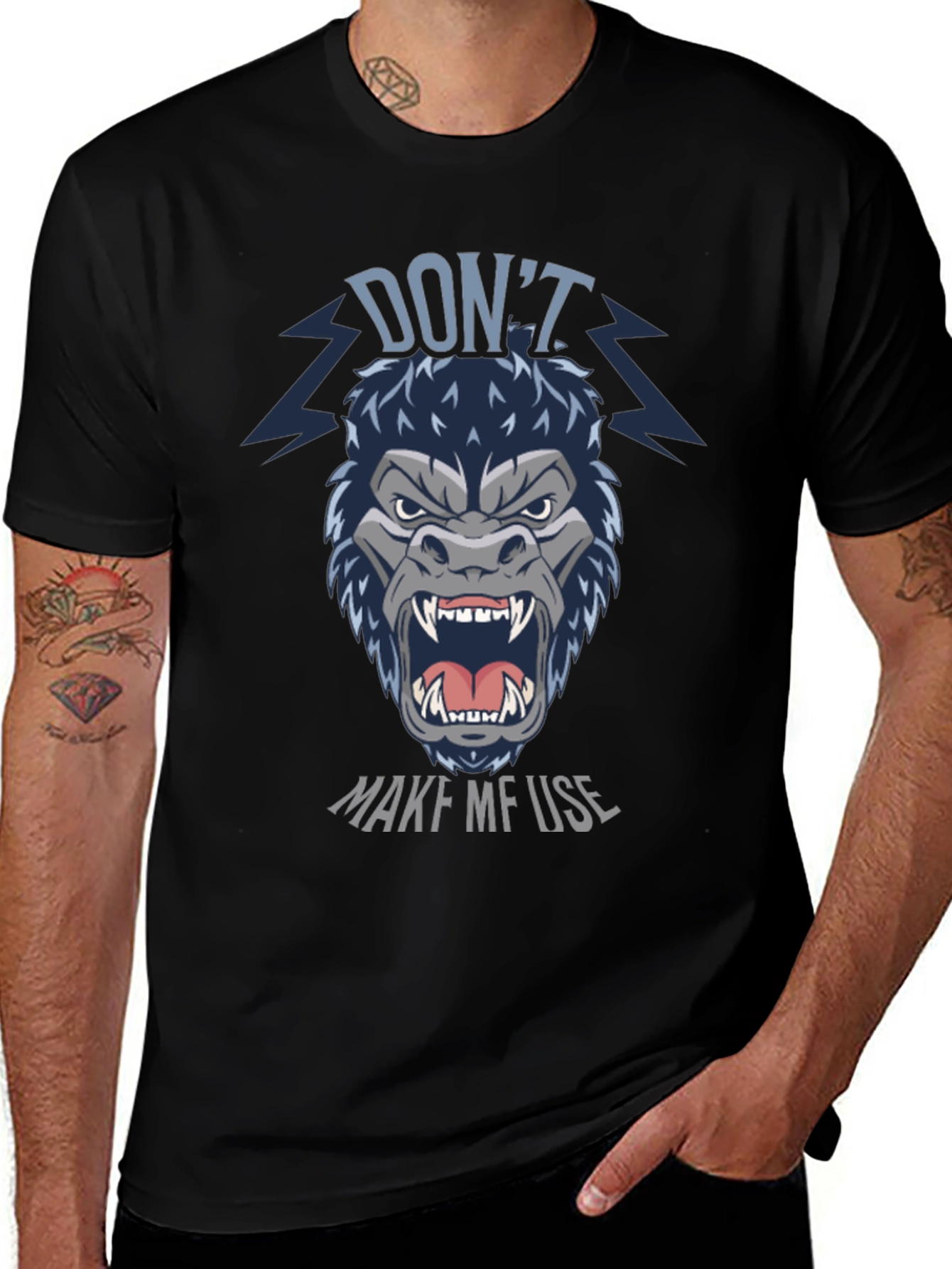 Dont Make Me Use Gorilla Graphic T-Shirt