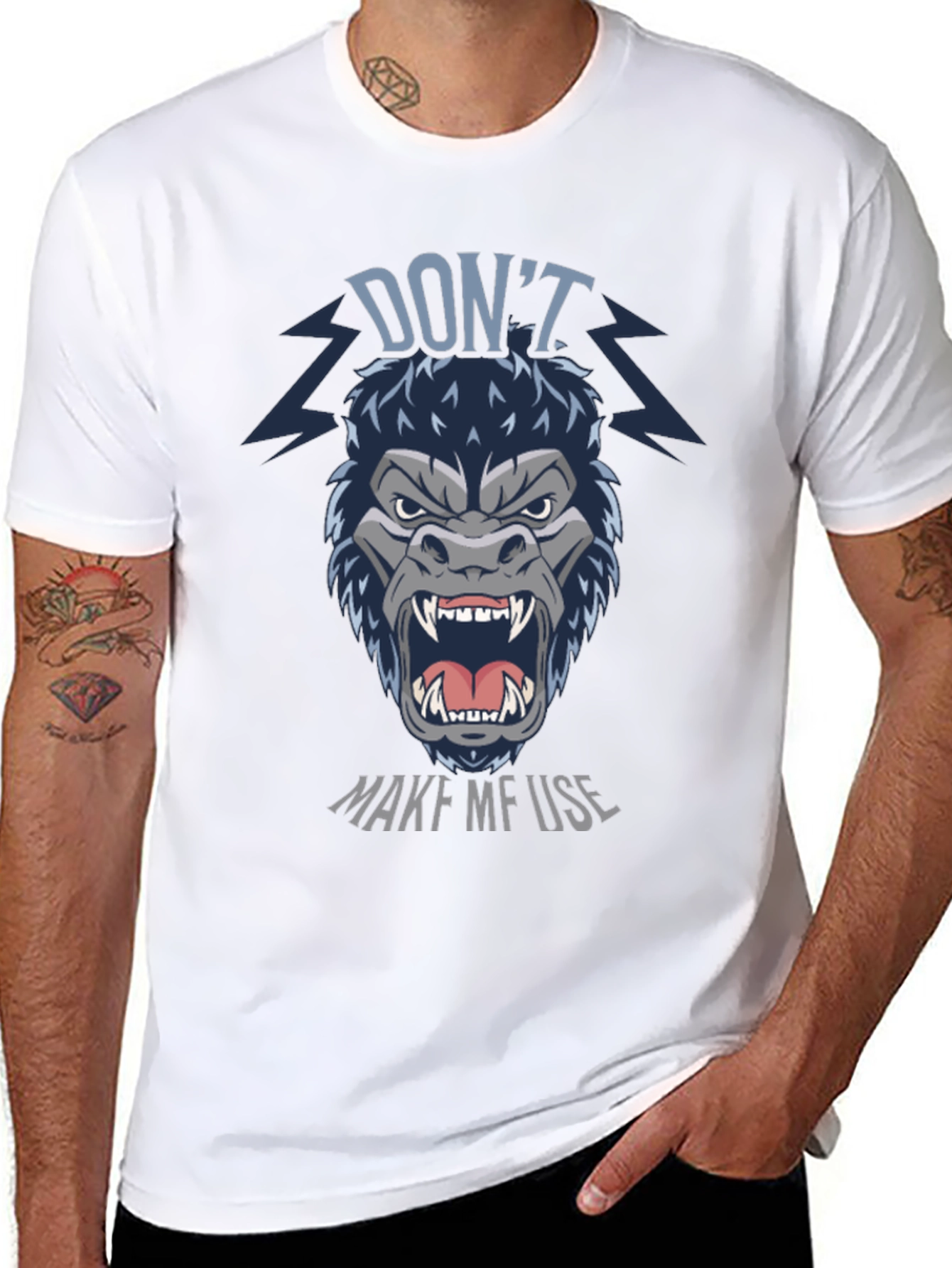 Dont Make Me Use Gorilla Graphic T-Shirt