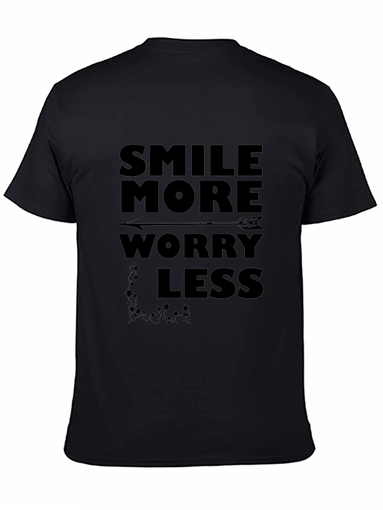 Smile More Worry Less Arrow Graphic Tee