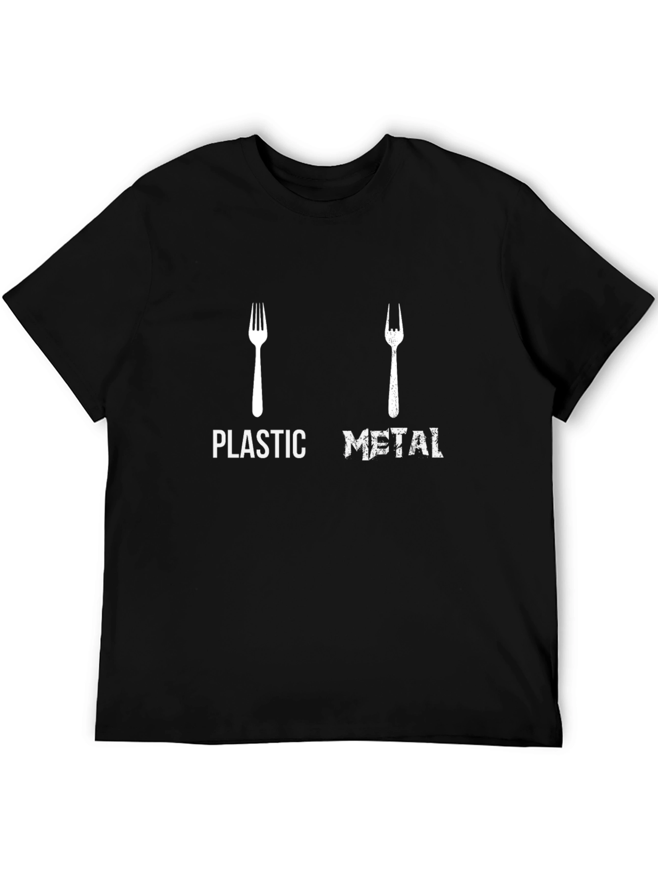 Plastic or Metal Music Fan T-Shirt