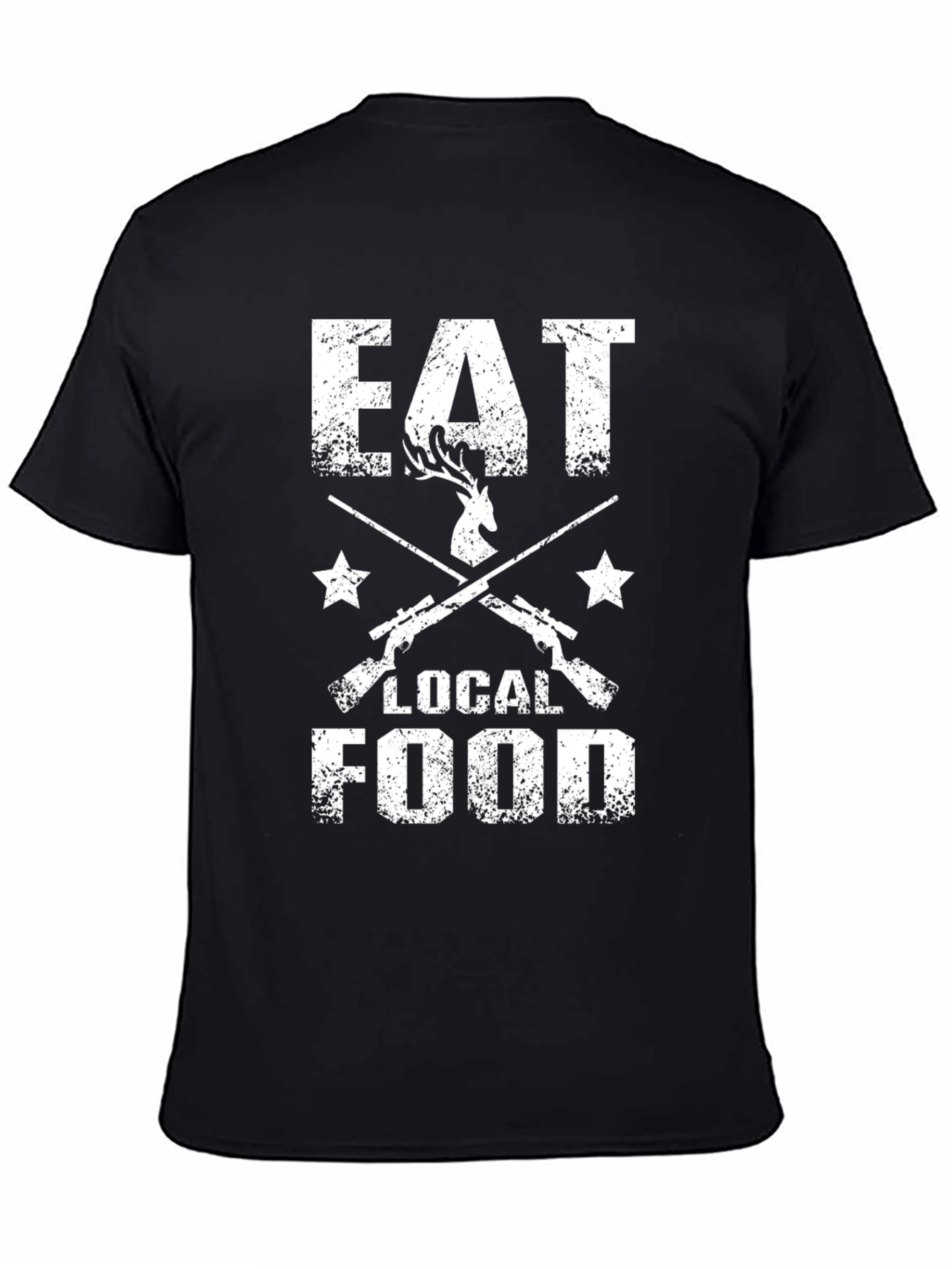 Eat Local Food Graphic Tee Hunting Shirt