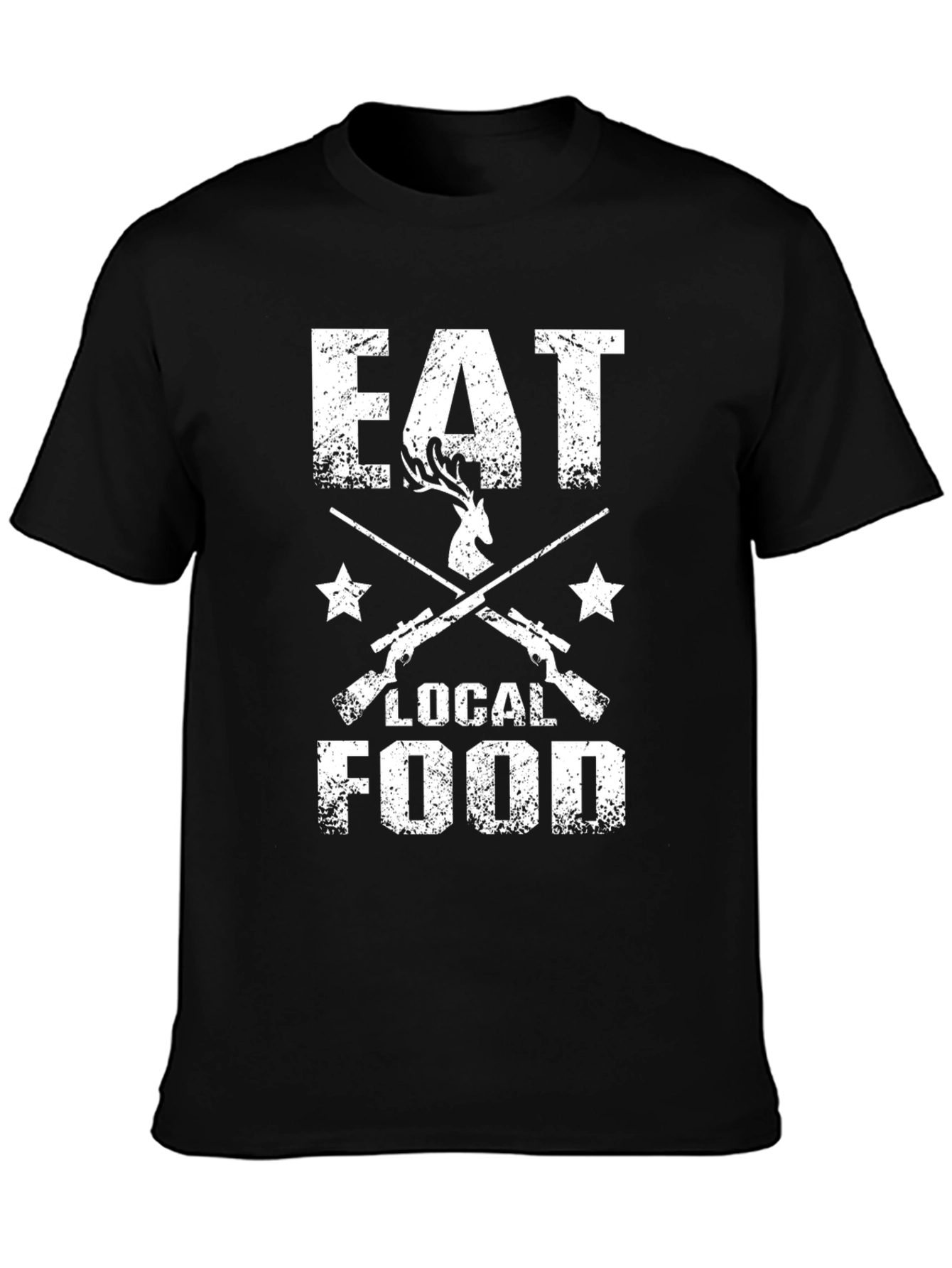Eat Local Food Graphic Tee Hunting Shirt