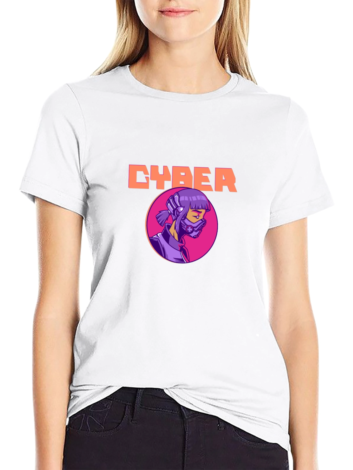 Cyberpunk Girl Graphic T-Shirt