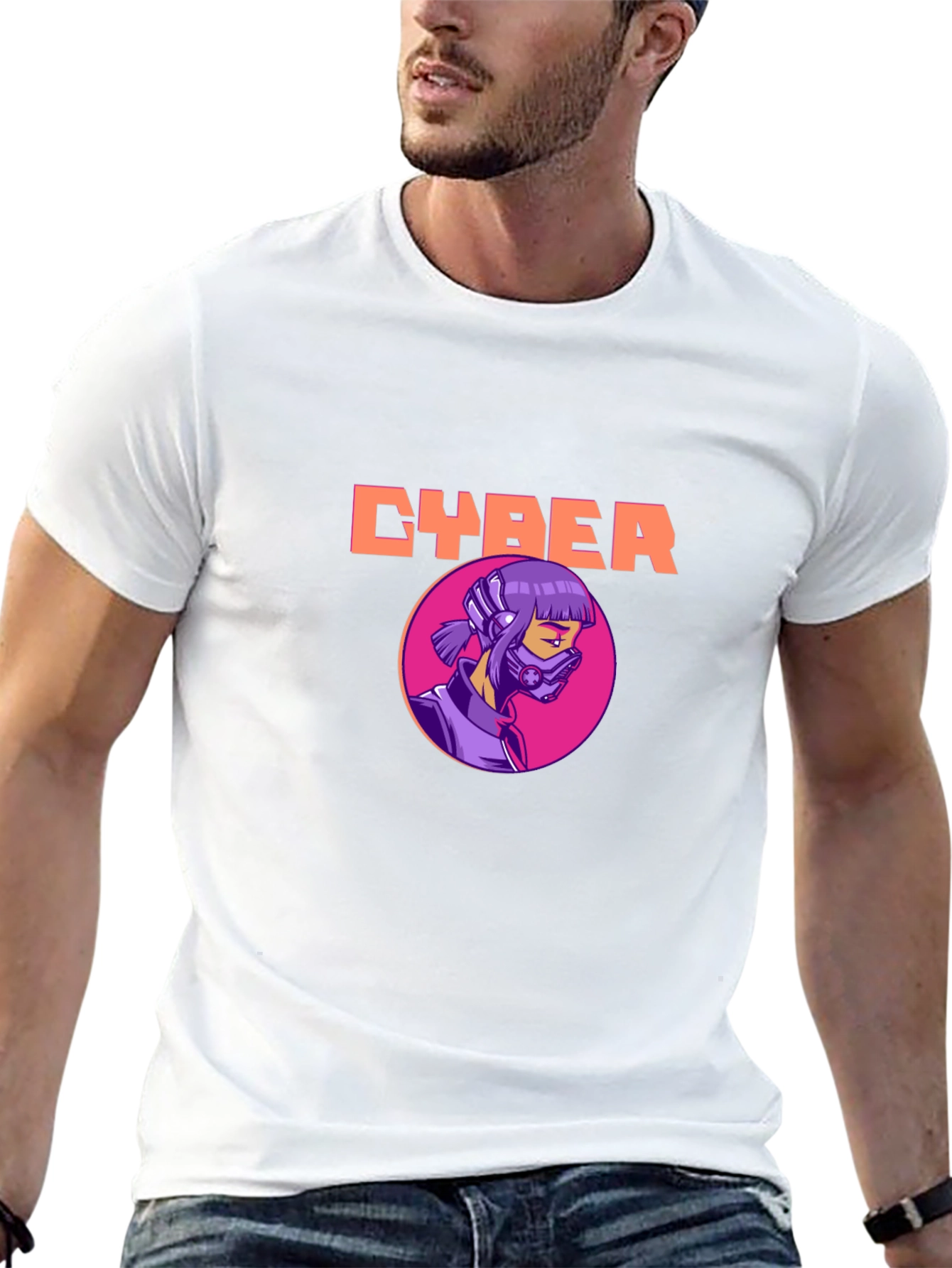 Cyberpunk Girl Graphic T-Shirt