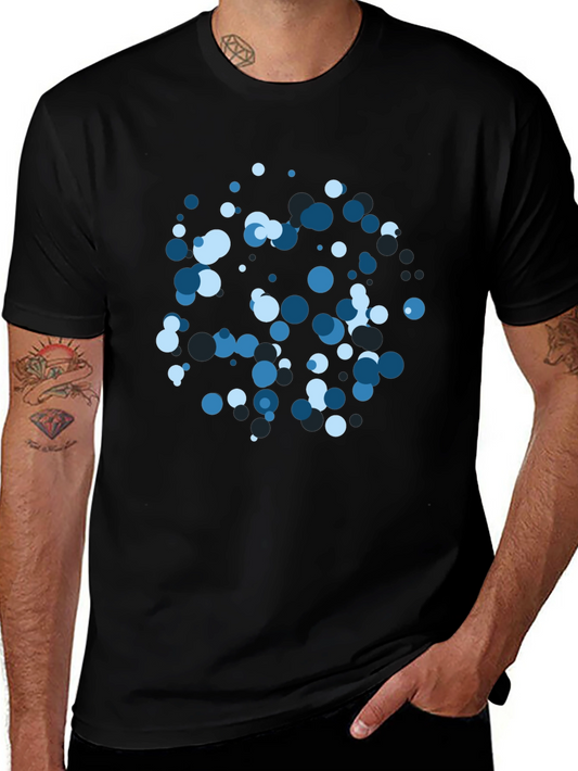 Cool Blue Bubble Tee - Modern Graphic Design