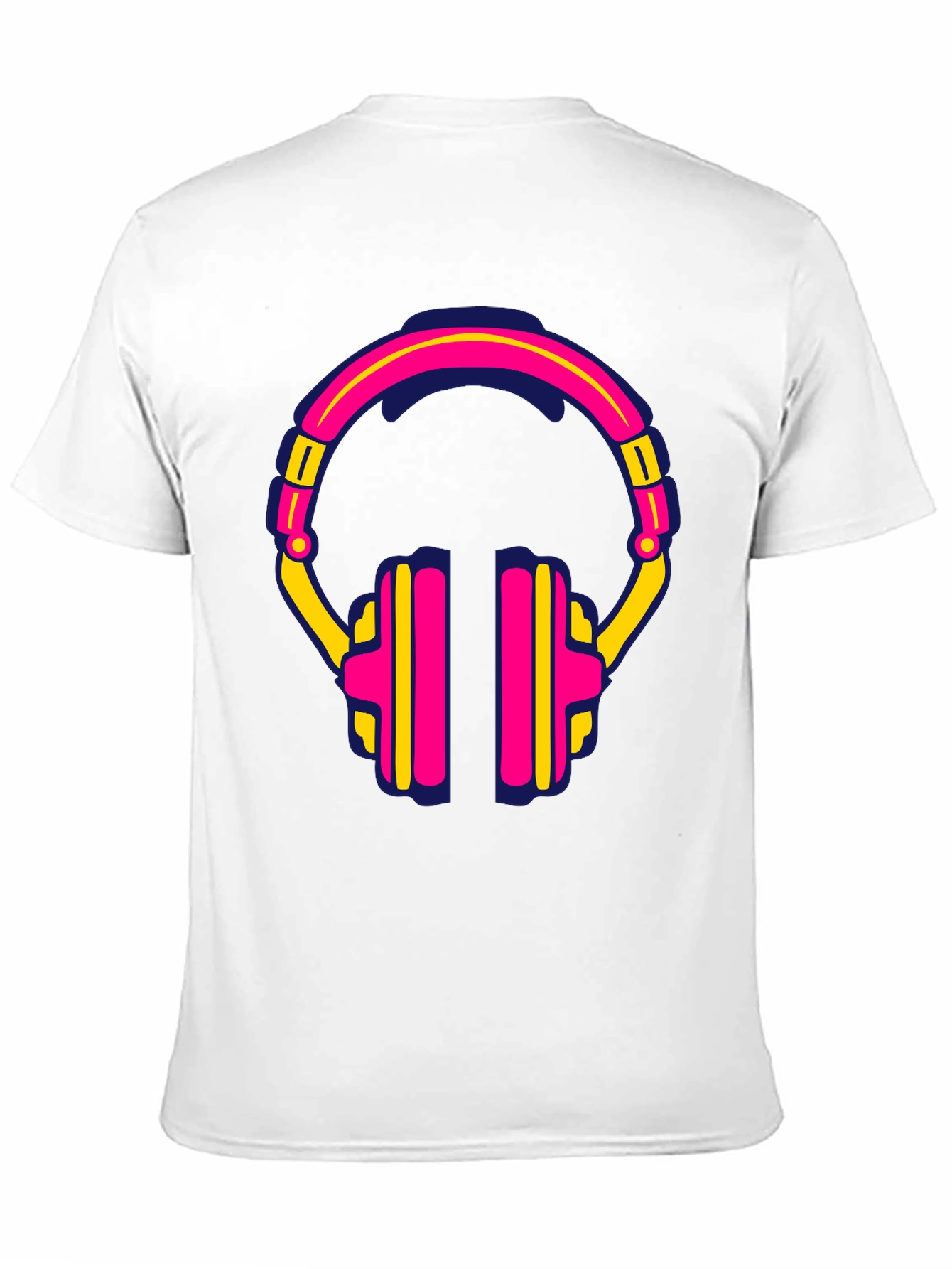 Retro Headphone Graphic Tee - Black