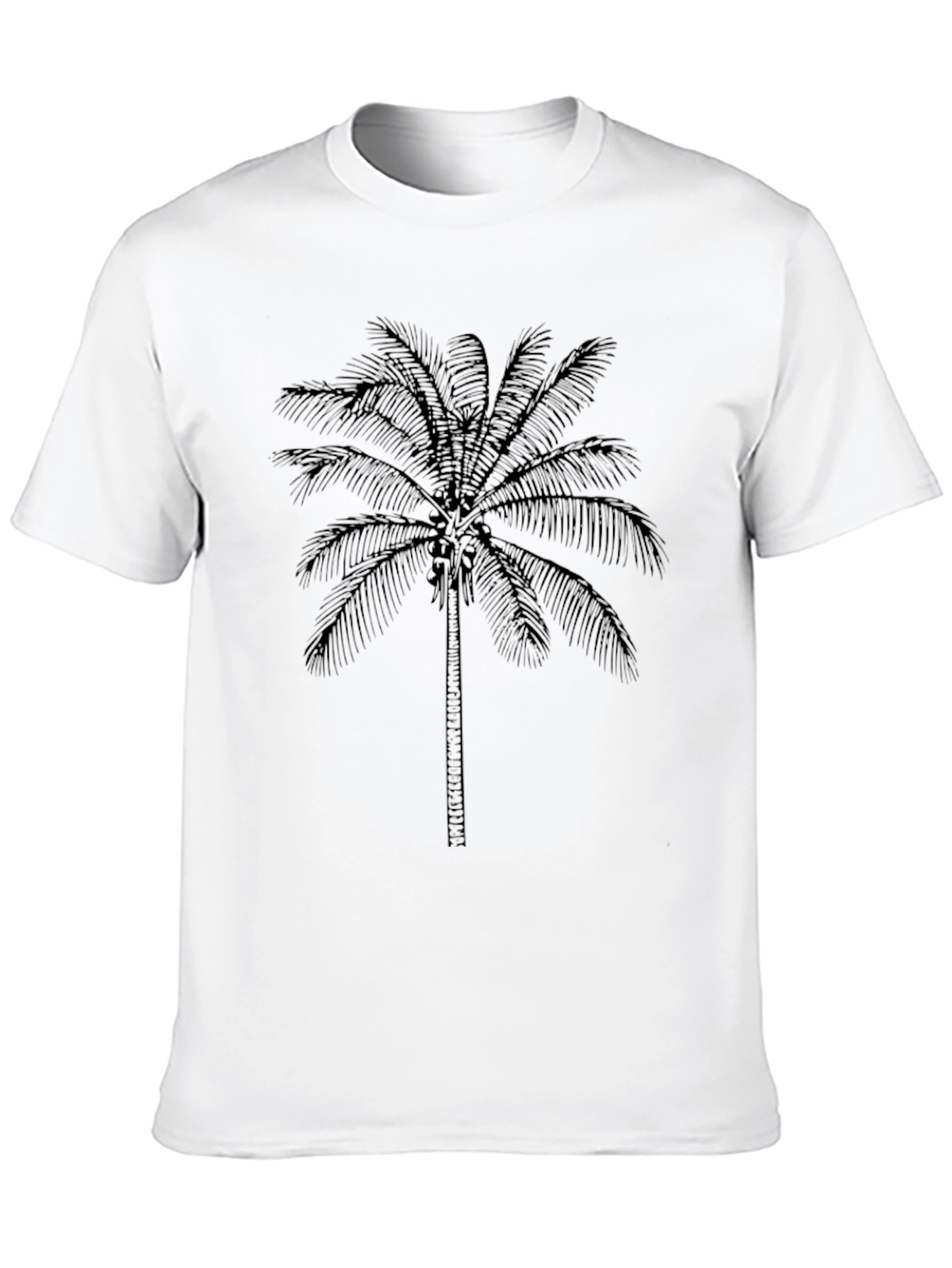 Mens Black Palm Tree Graphic Tee
