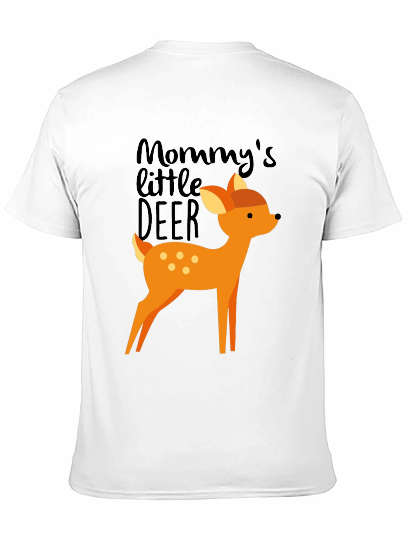 Mommys Little Deer Graphic Tee - Black