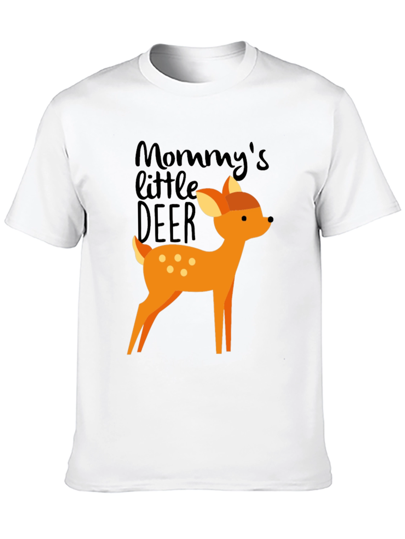 Mommys Little Deer Graphic Tee - Black