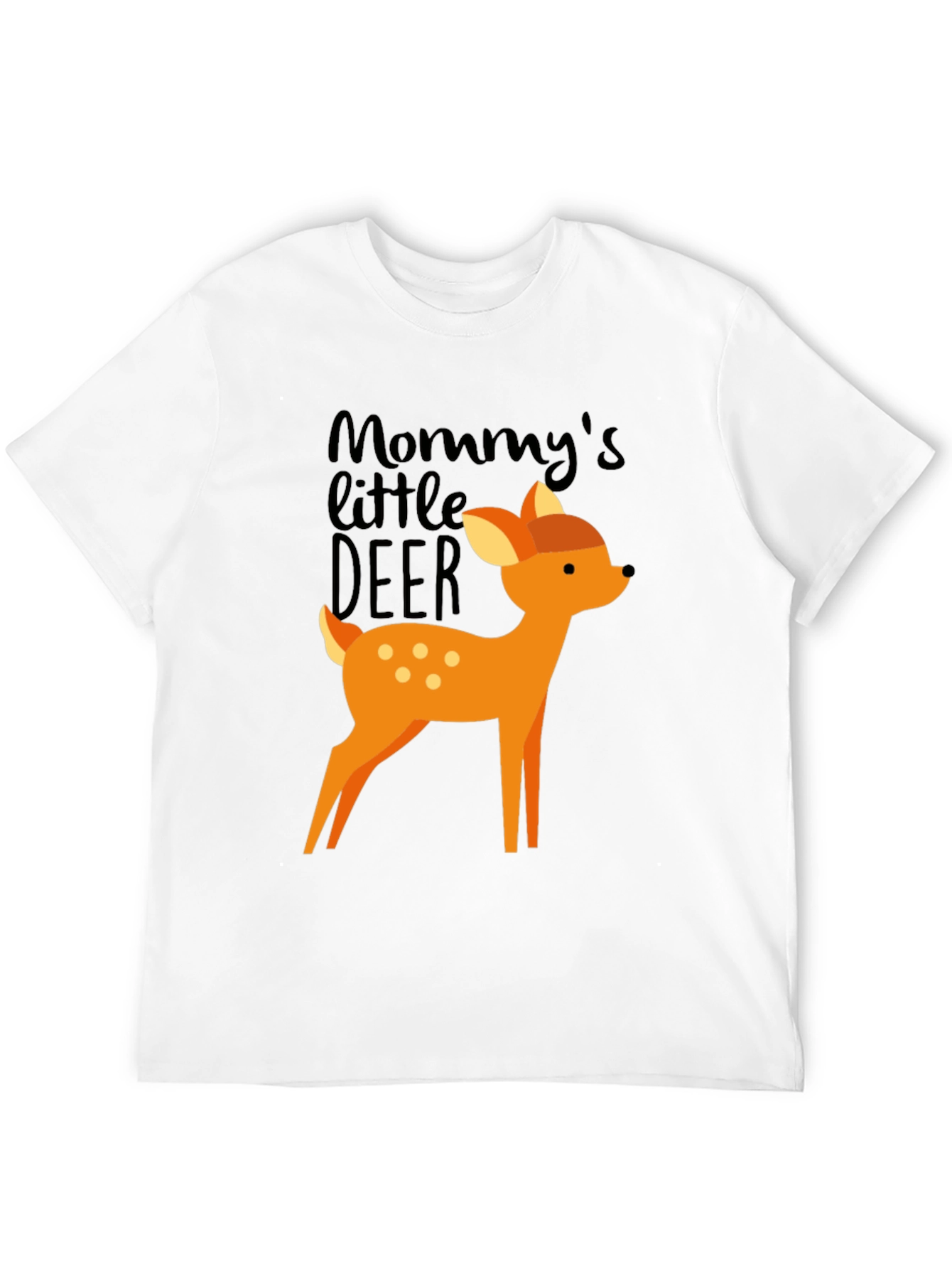 Mommys Little Deer Graphic Tee - Black
