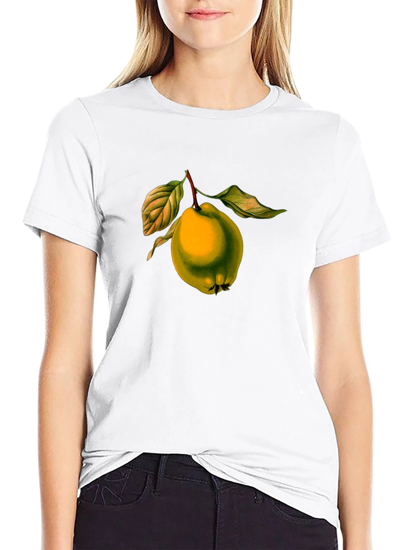 Unique Quince Fruit Graphic T-Shirt