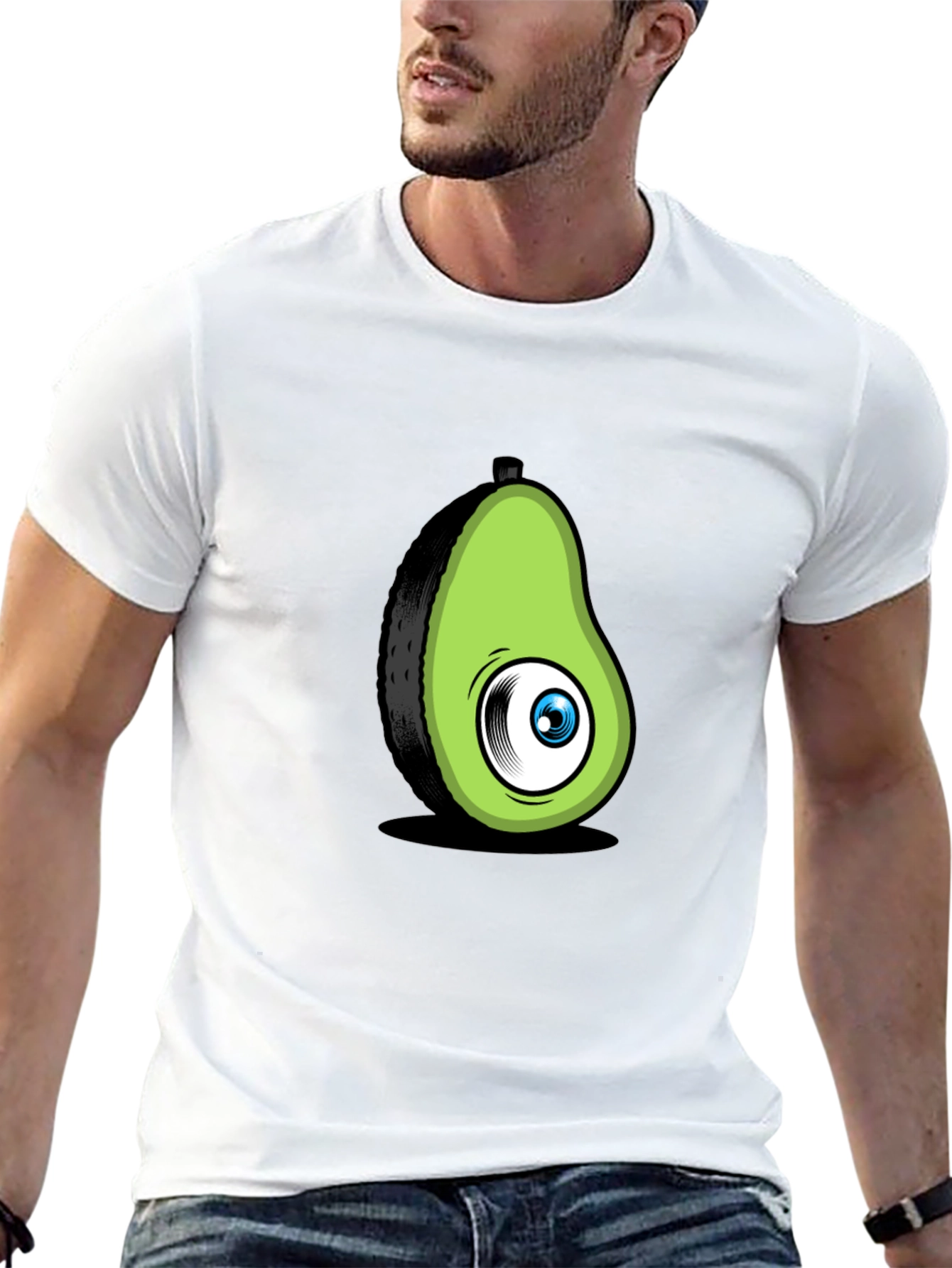 Avocado Eye Black T-Shirt Funny Graphic Tee