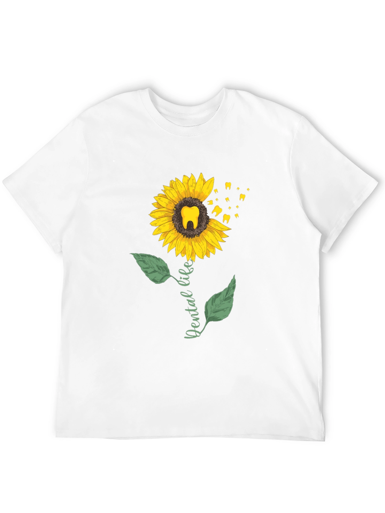 Dental Life Sunflower T-Shirt - Black Casual Tee